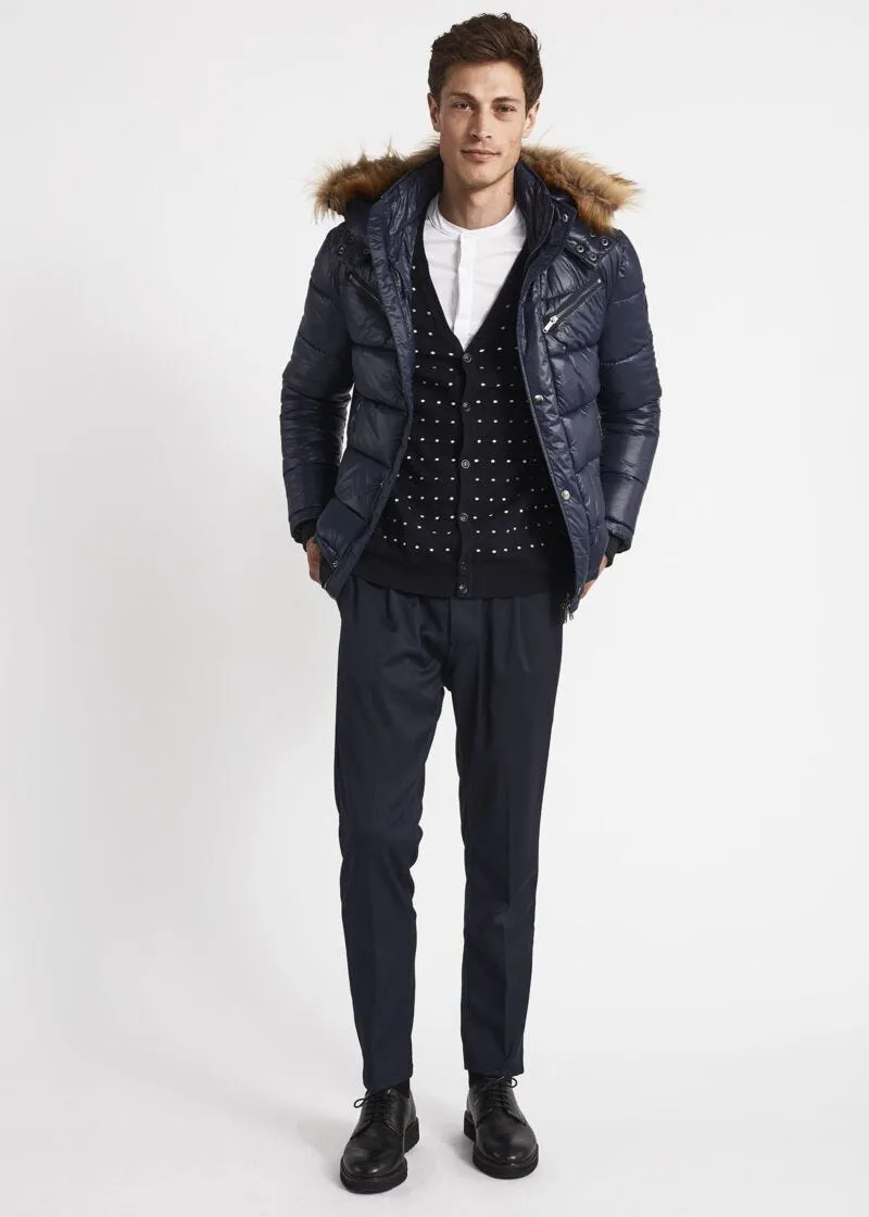Cardigan a pois jacquard