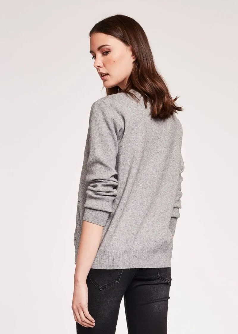 Cardigan con borchie