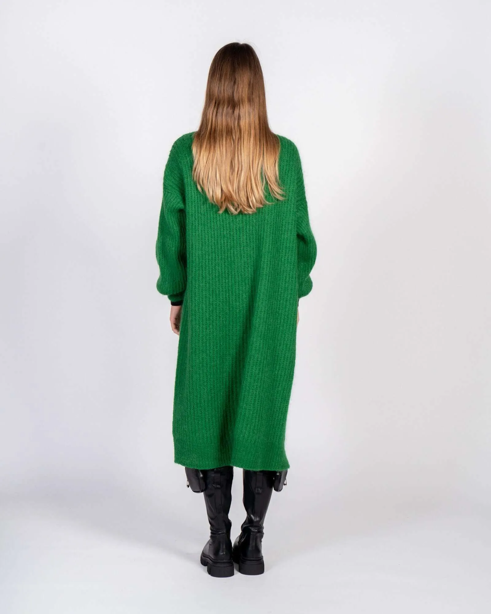 Cardigan lungo verde