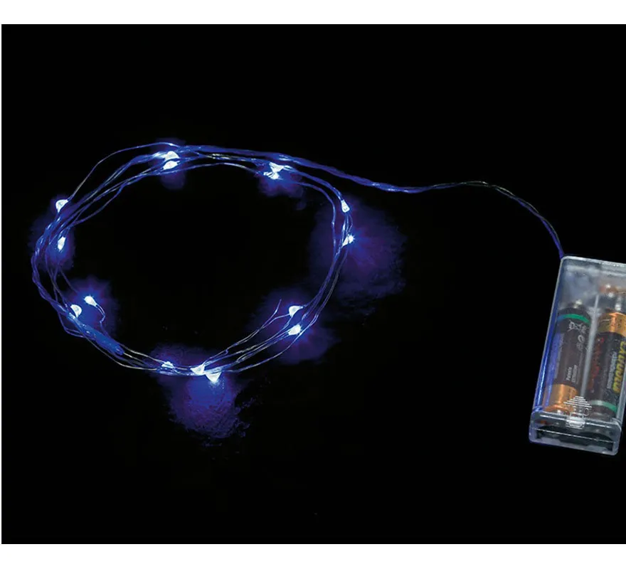 Cavo 20 Led Blu A Batteria 2 m