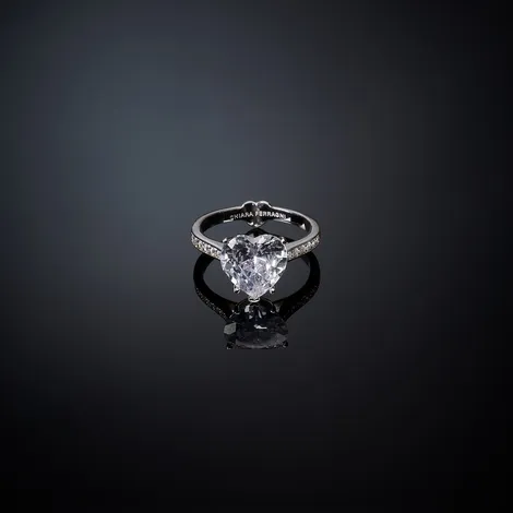 CHIARA FERRAGNI BRAND Anello Chiara Ferragni First Love con cuore bianco