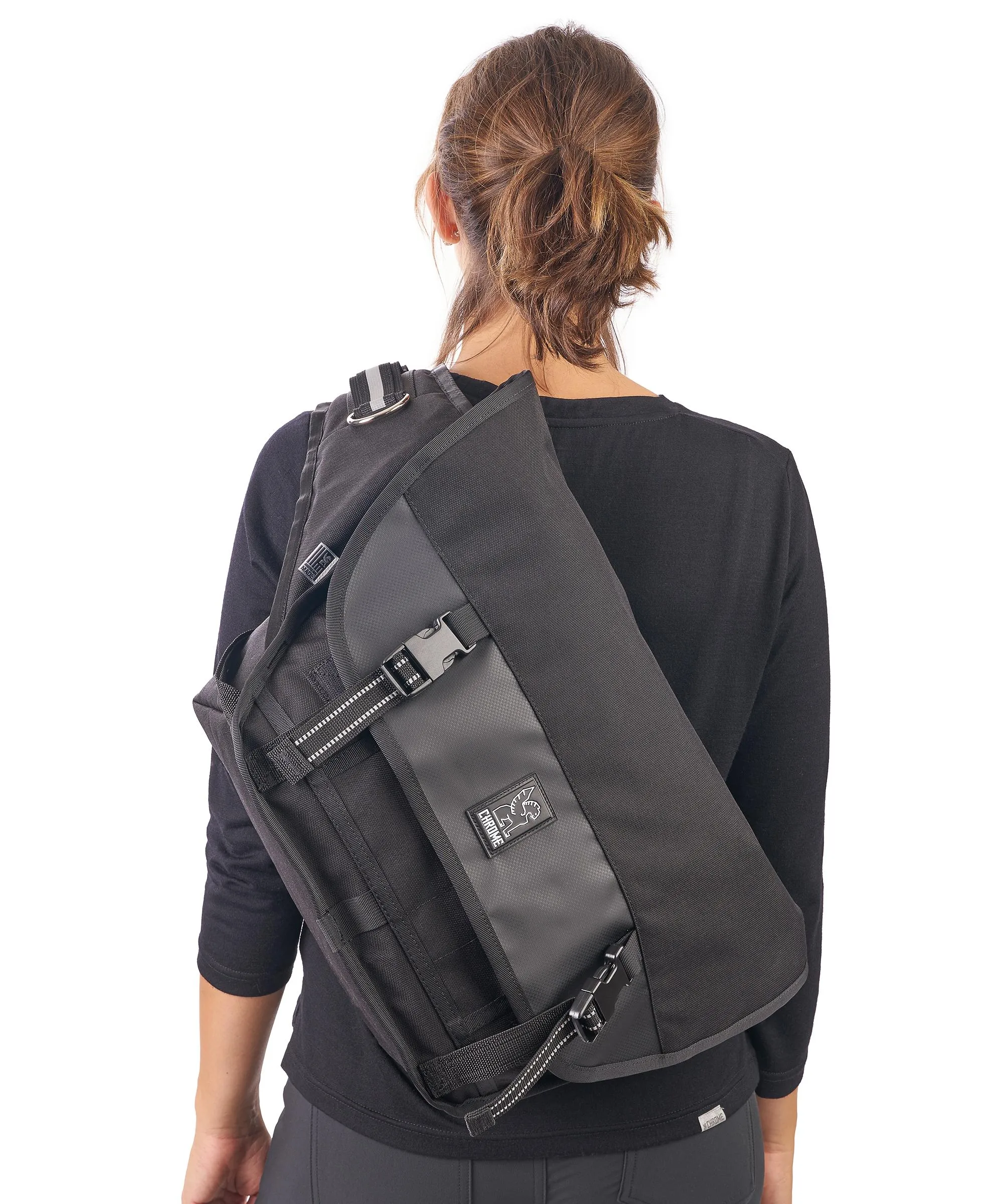  Chrome Metro Mini Borsa messenger nylon, telone nero  