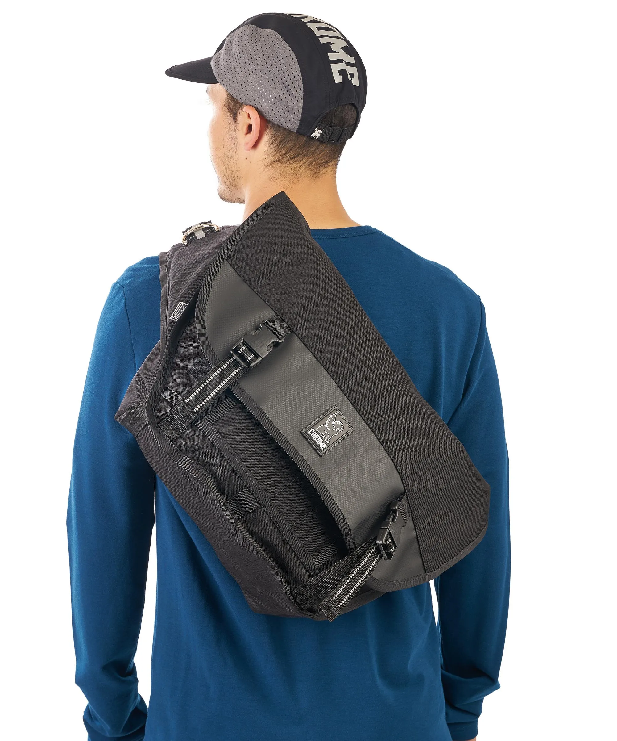  Chrome Metro Mini Borsa messenger nylon, telone nero  
