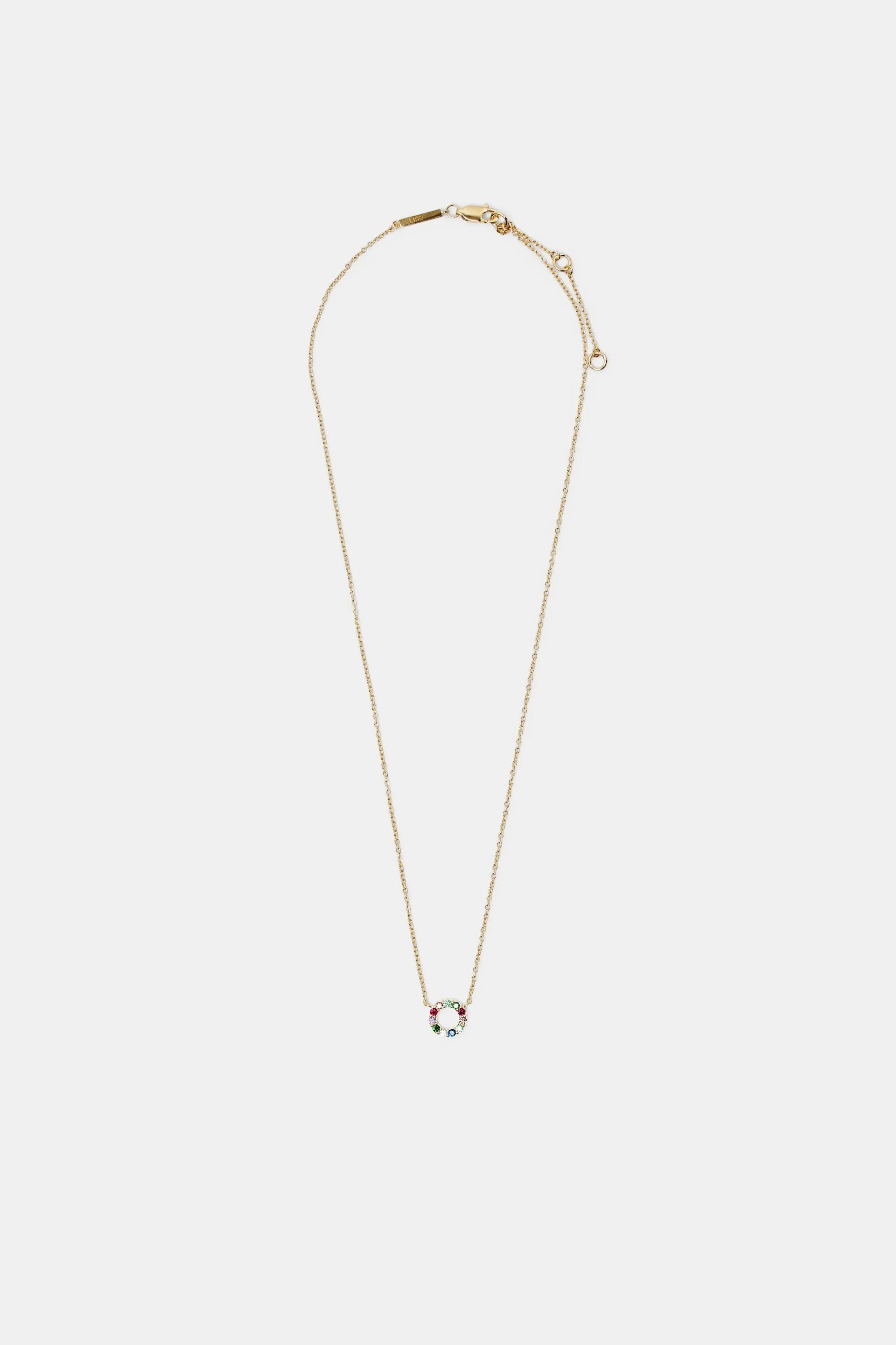 Collana con ciondolo a forma di cerchio in argento sterling dorato