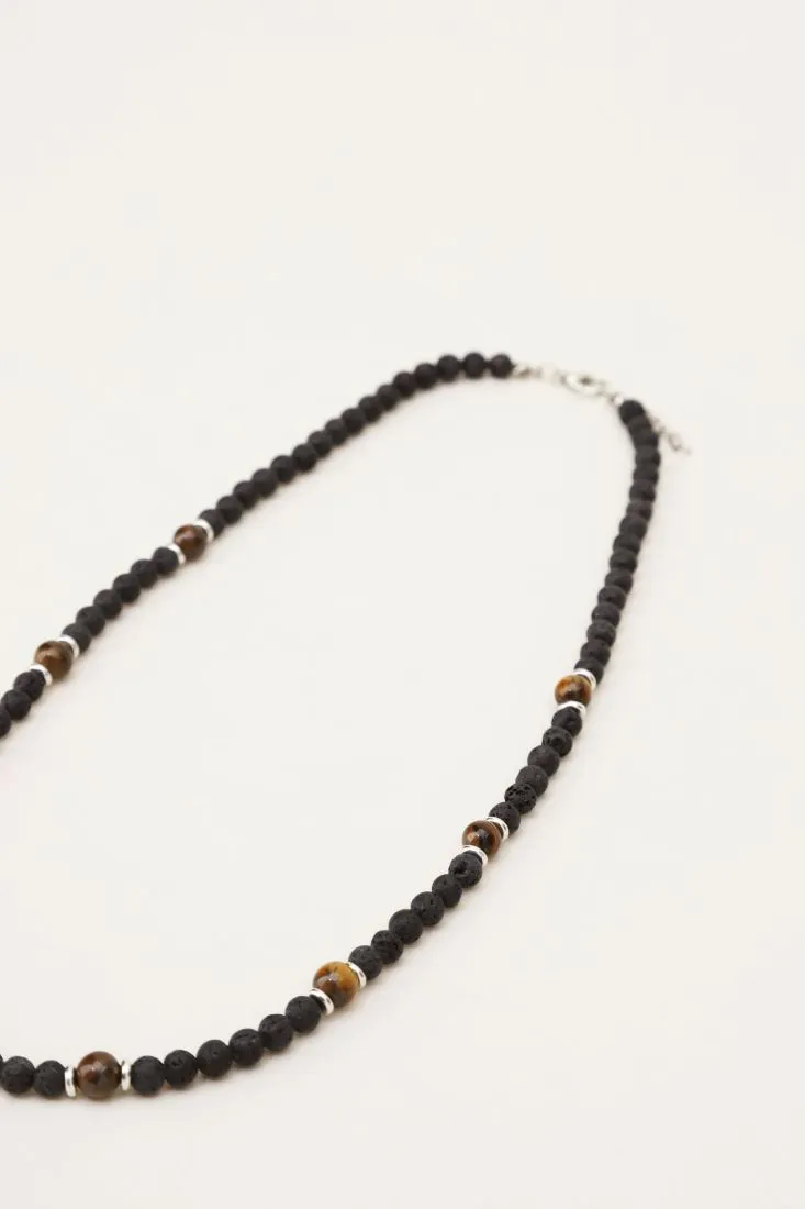 Collana con pietre e perline