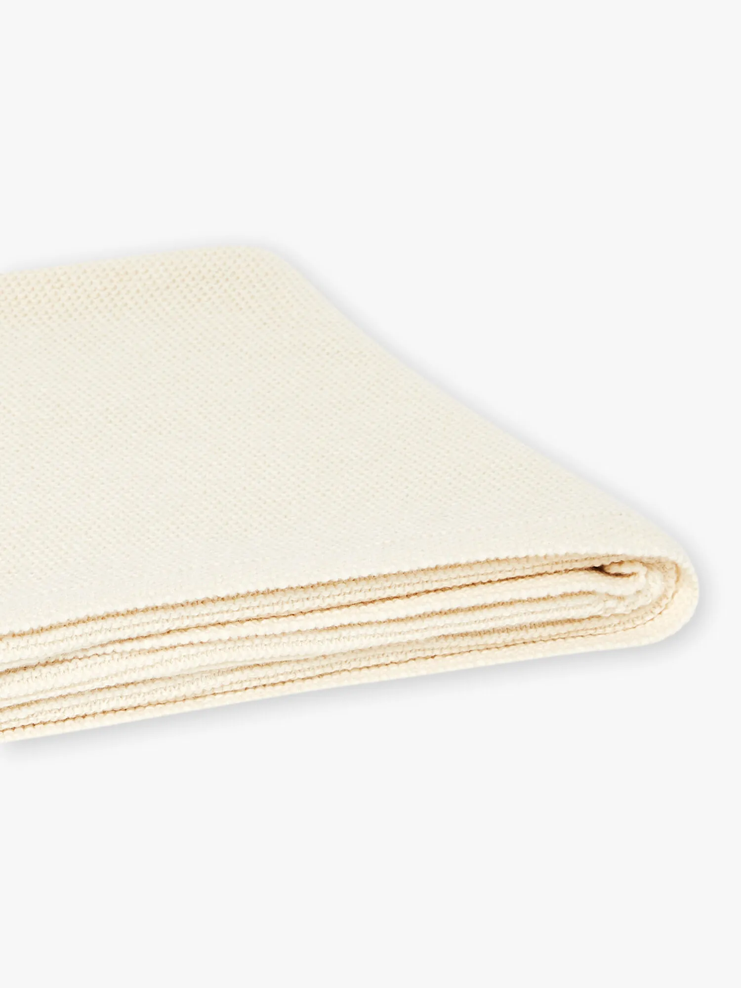 Coperta ecrù in cotone e lana    