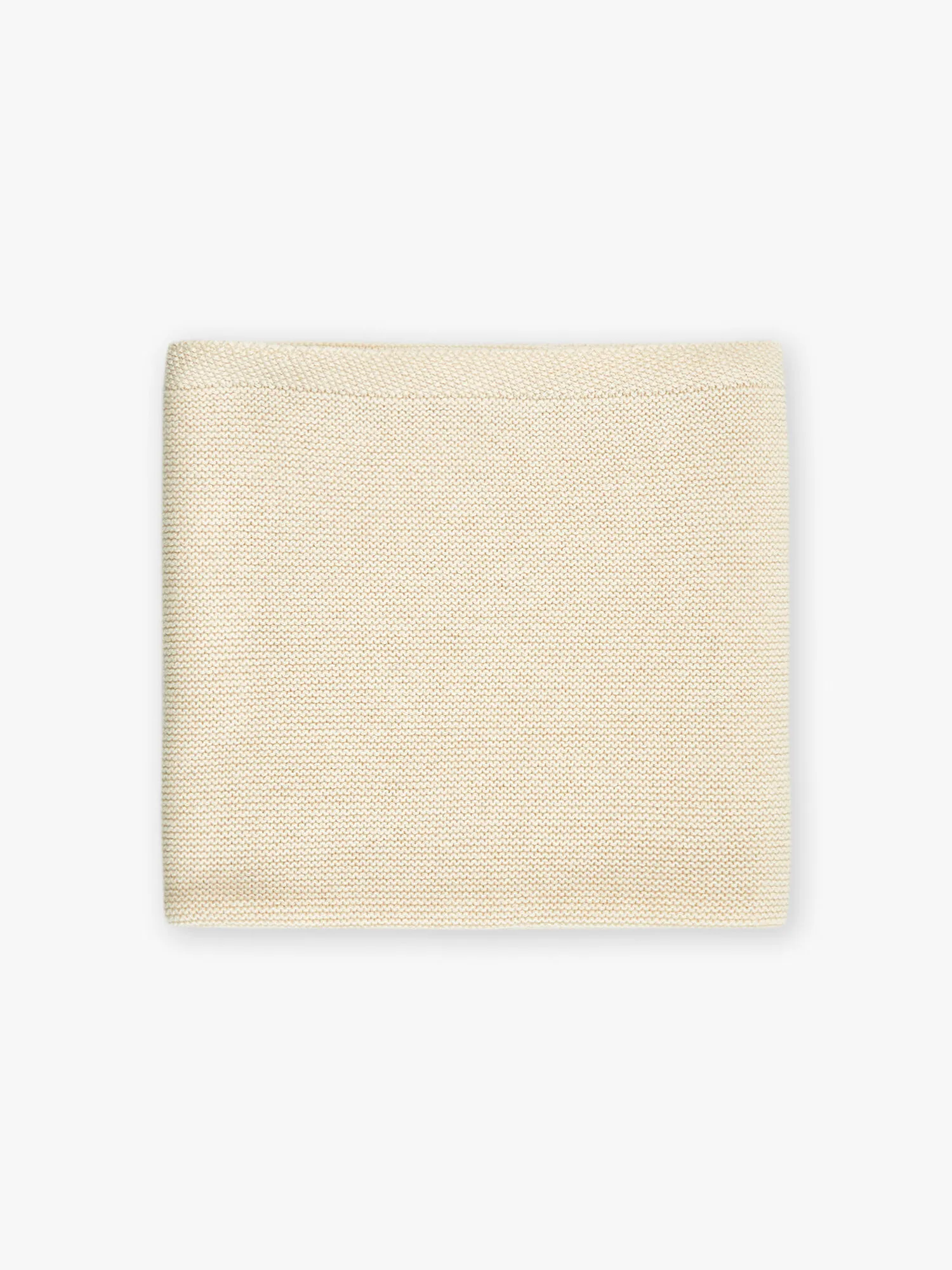 Coperta ecrù in cotone e lana    