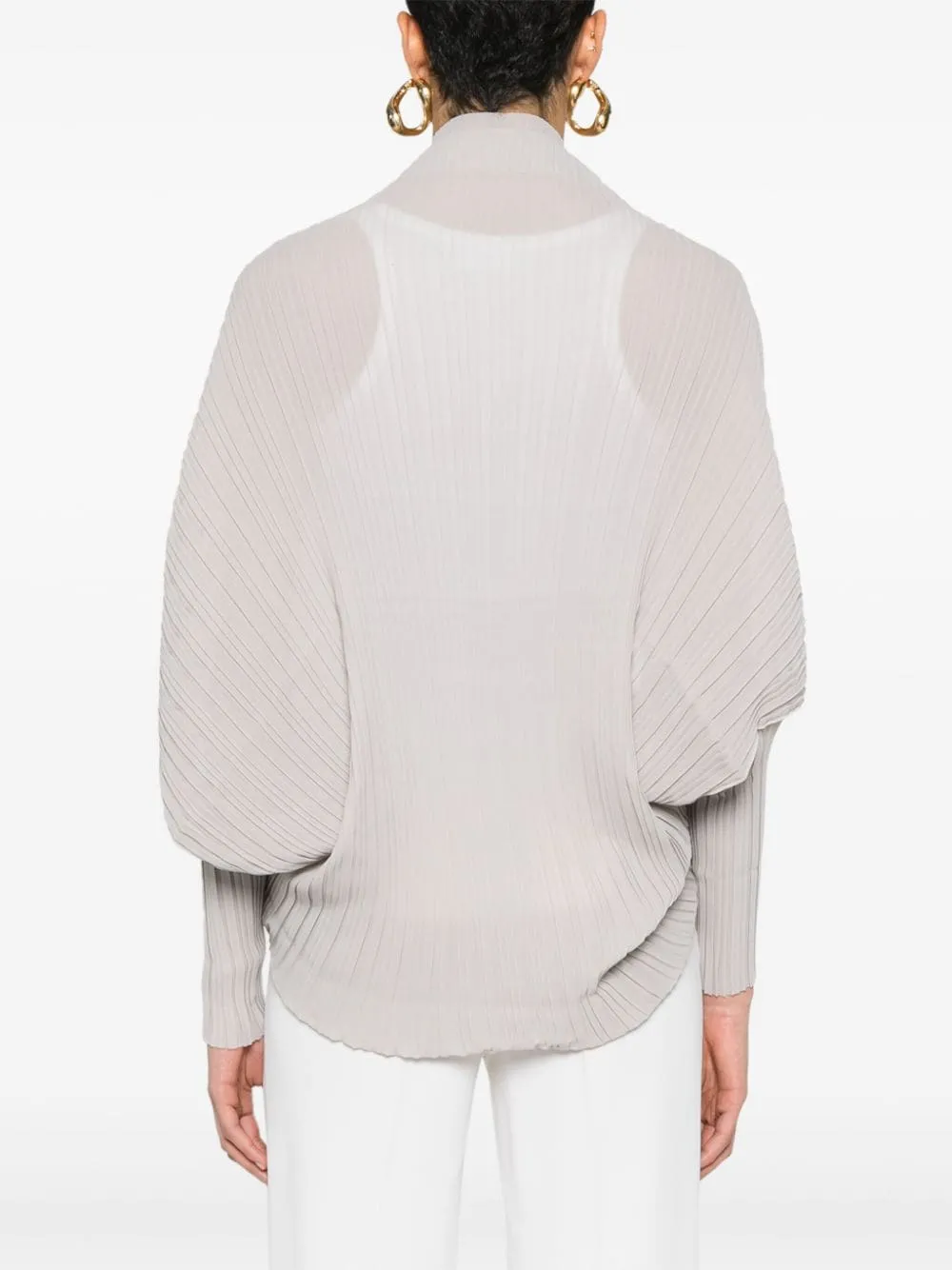Coprispalle in plisse floc in grigio - donna