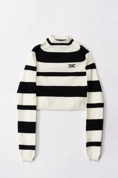 Dolcevita a righe BUTTER/BLACK