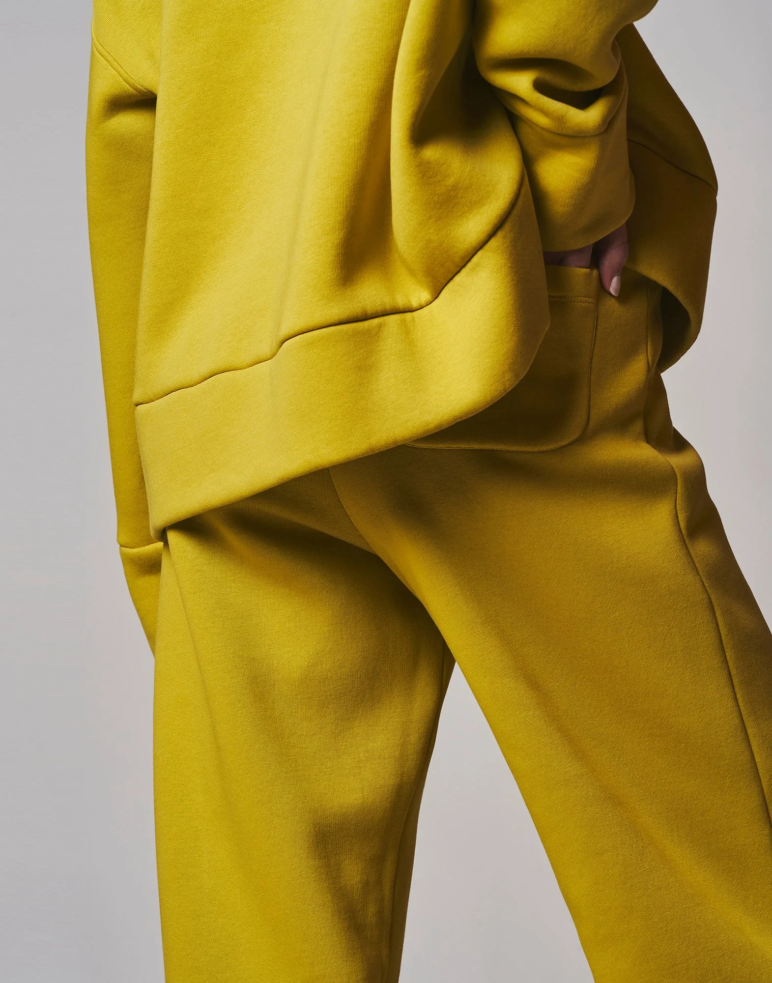 DOUUOD Pantalone a Palazzo in Felpa Garzata