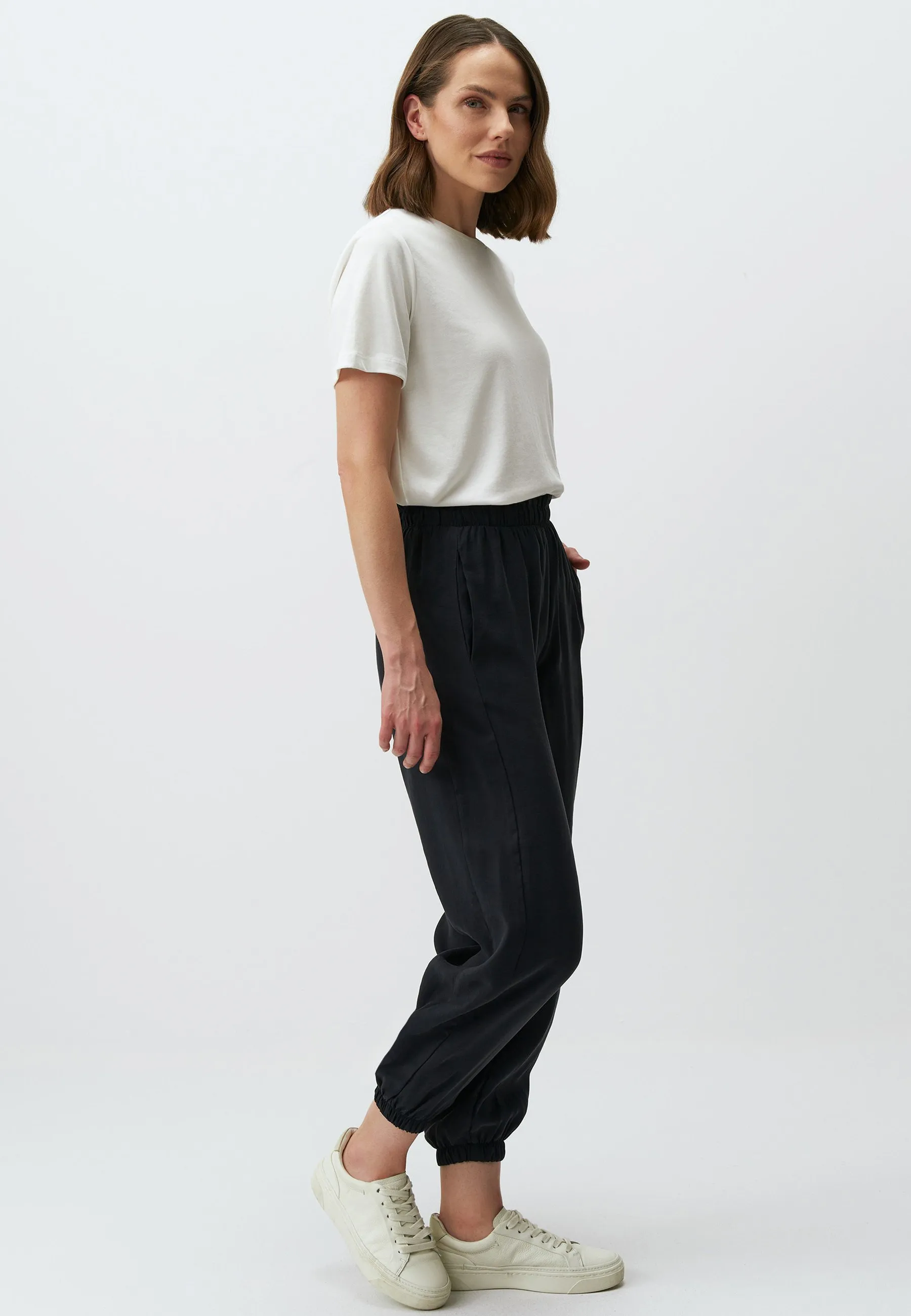 ELASTIC WAIST NARROW LEG WITH POCKETS - Pantaloni sportivi