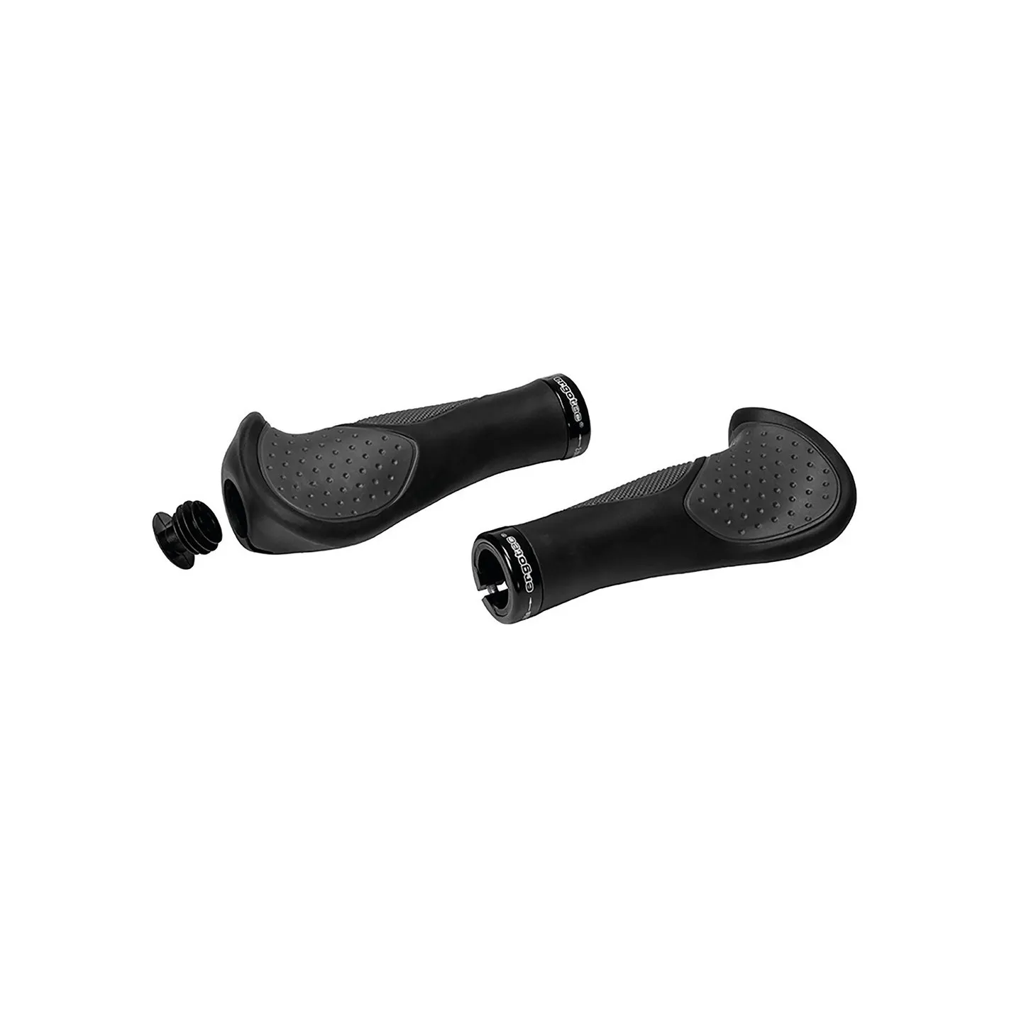 Ergotec Manopola Frisco 2 Lunghezza 140/140mm Diametro 22mm Silicone Nero/Grigio