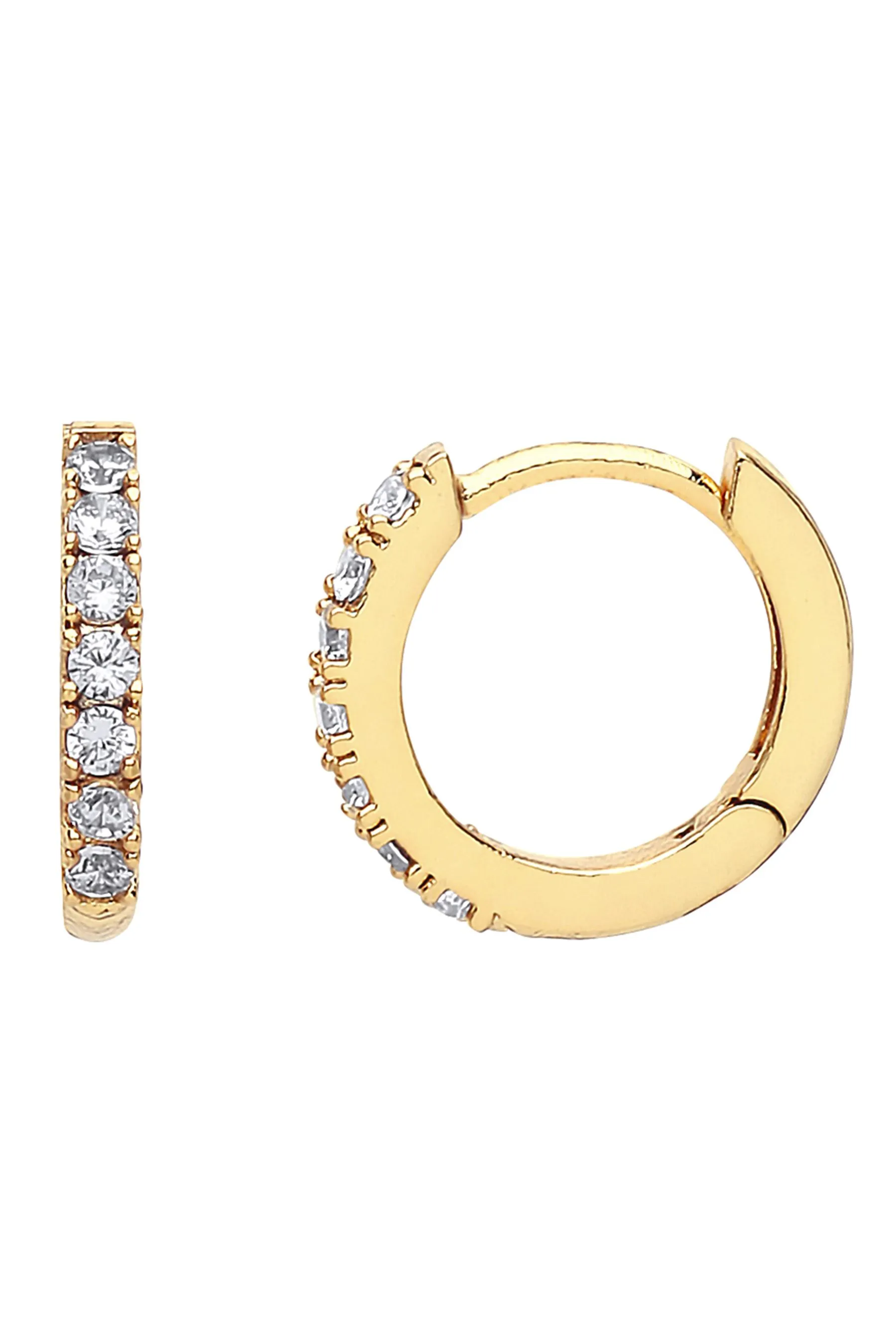 Estella Bartlett - Orecchini a cerchio con pavé di zirconia cubica bianco