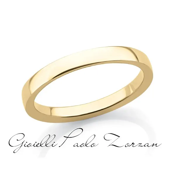Fede Piatta Artlinea Classiche Forever Oro Giallo art. ADF320P-LG