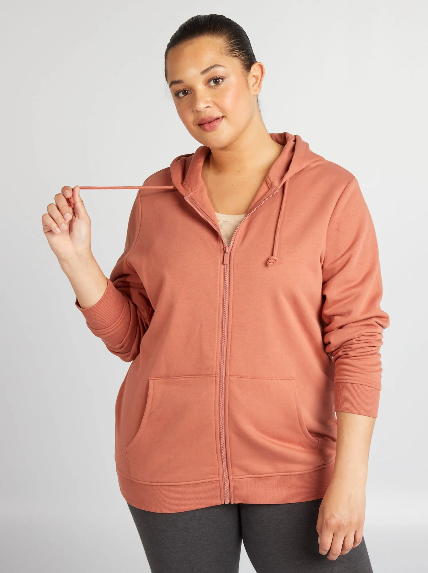 Felpa con cappuccio - ROSA