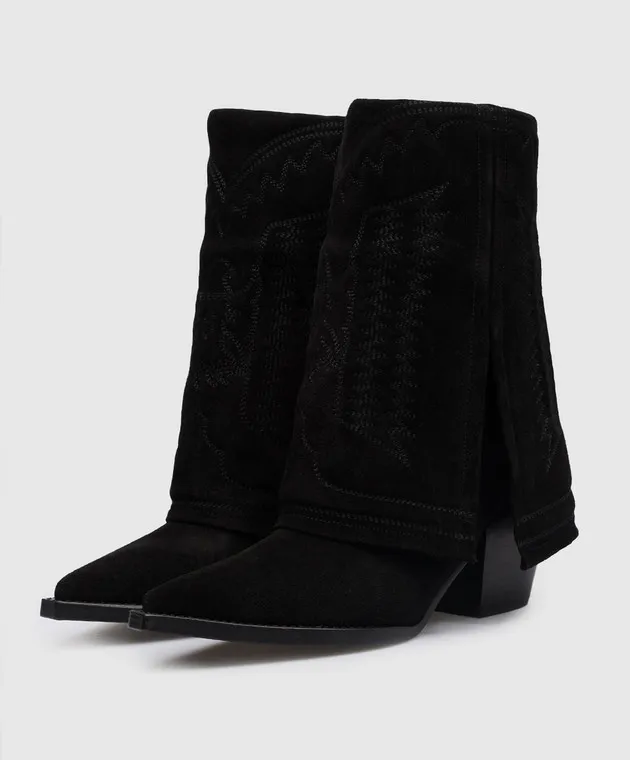 Filles a Papa Stivali in camoscio nero DALLASLOW