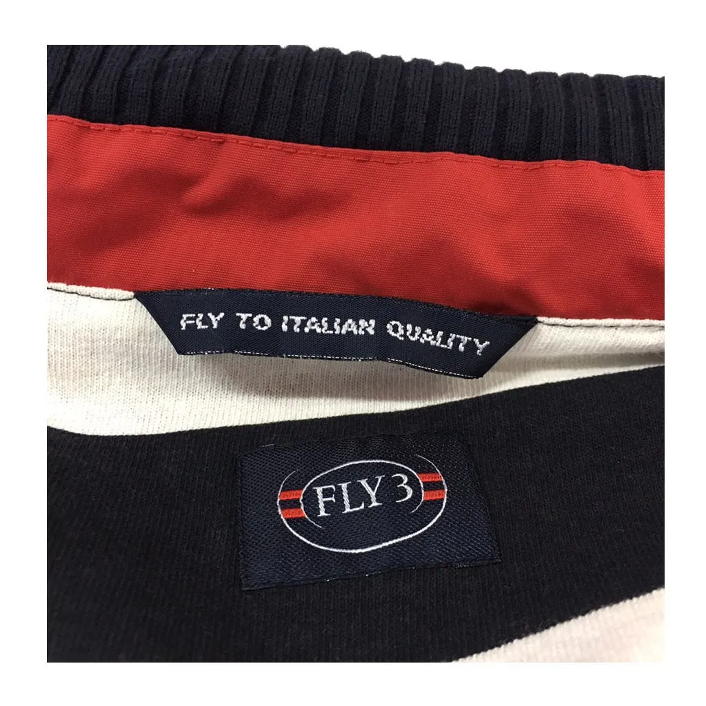 FLY 3 giubbino uomo foderato righe bianco/blu 100% nylon interno 100%cotone