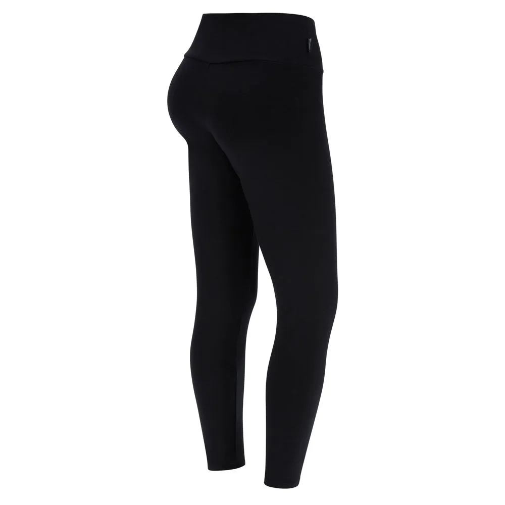 Freddy Leggings Sportivi Logo Nero Donna