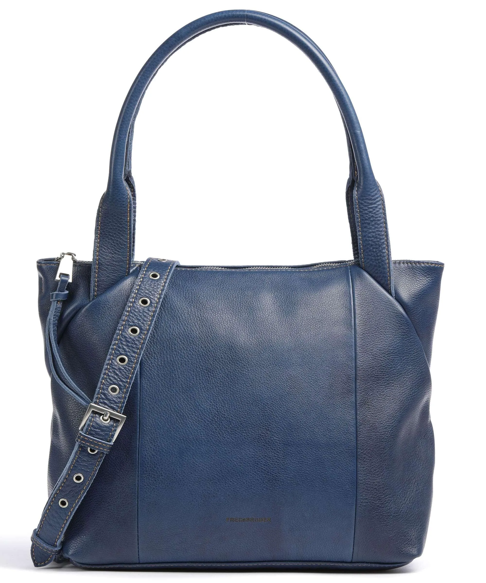  FredsBruder Mia Borsa a spalla pelle granulata blu scuro  