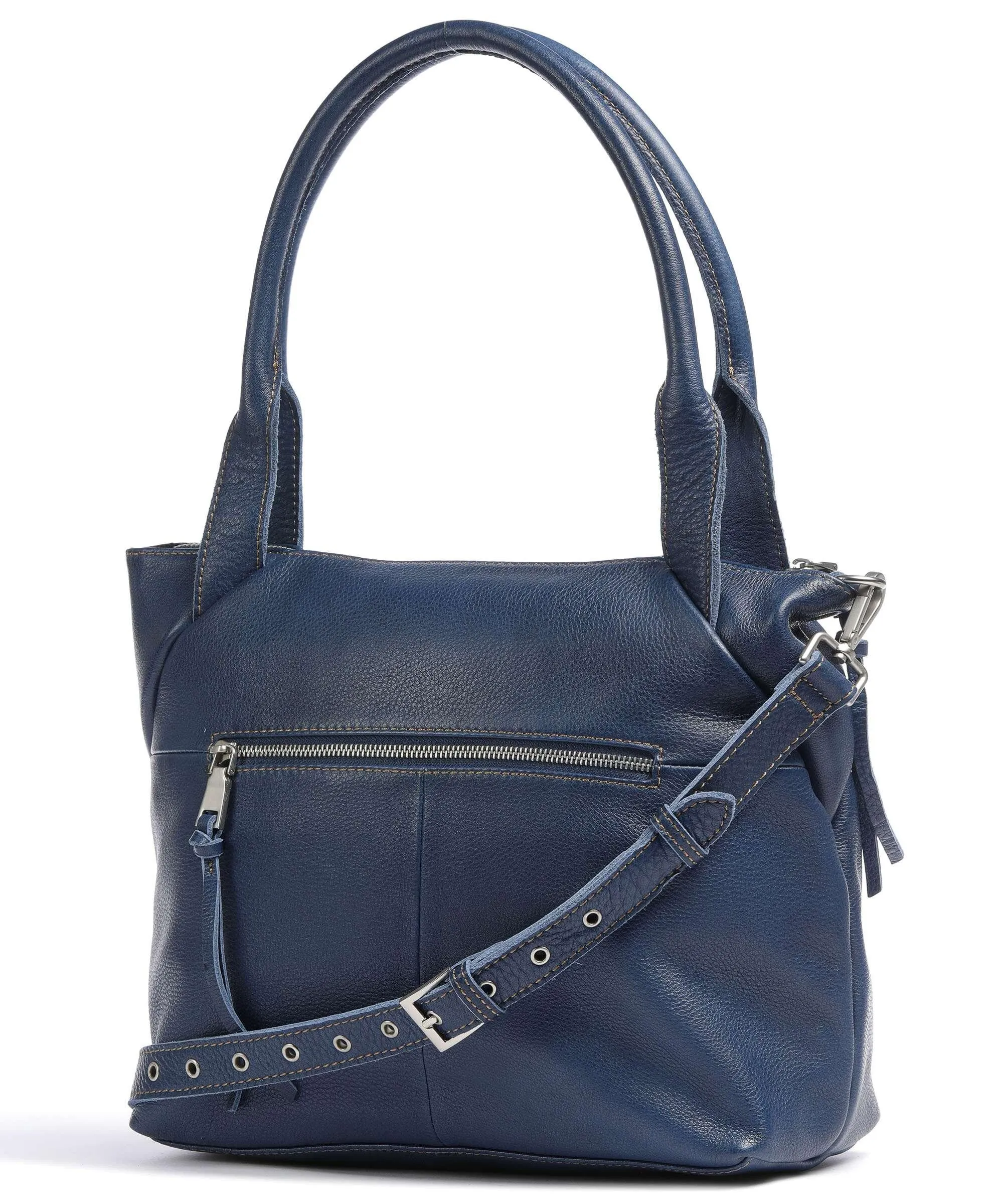  FredsBruder Mia Borsa a spalla pelle granulata blu scuro  