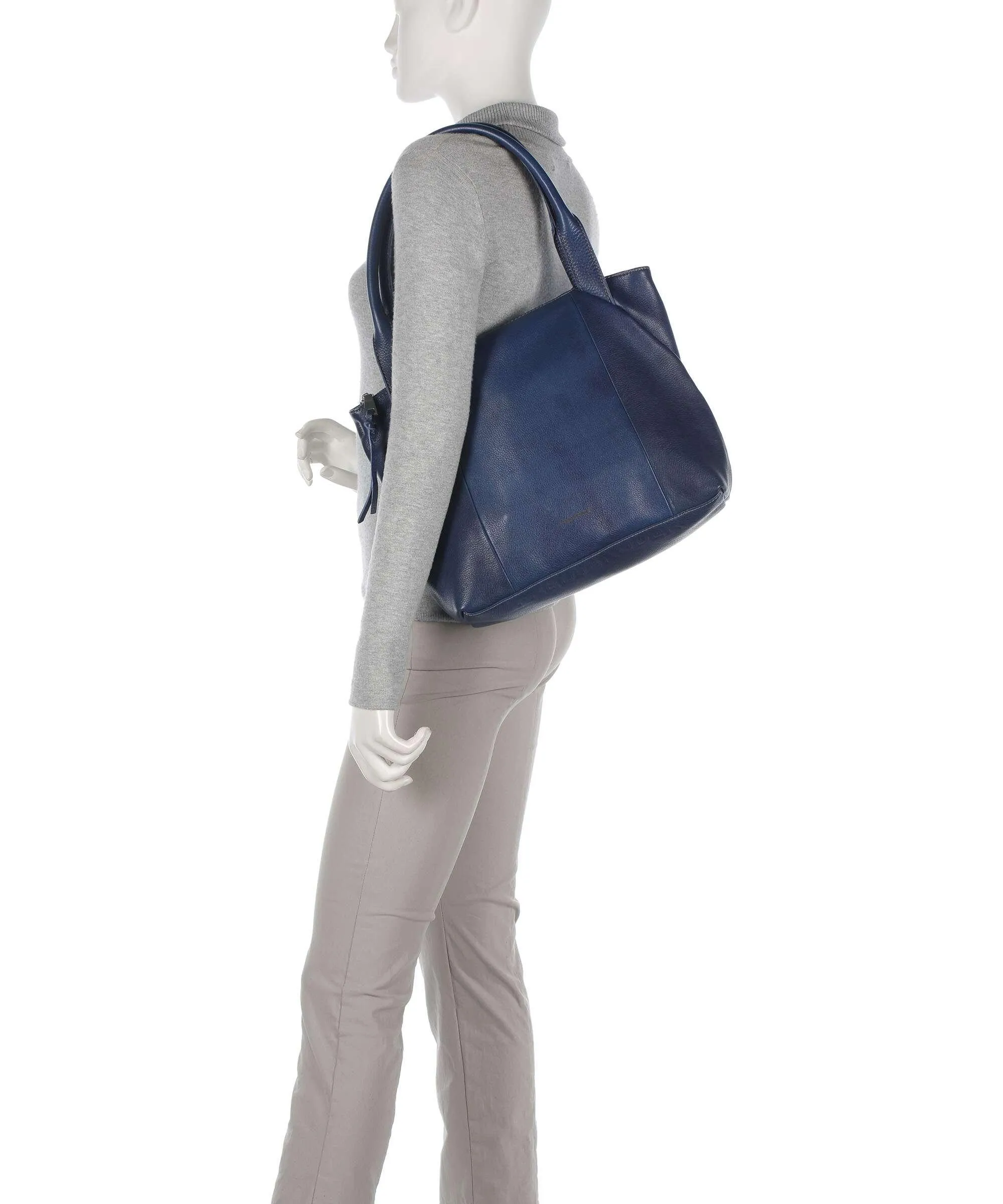  FredsBruder Mia Borsa a spalla pelle granulata blu scuro  