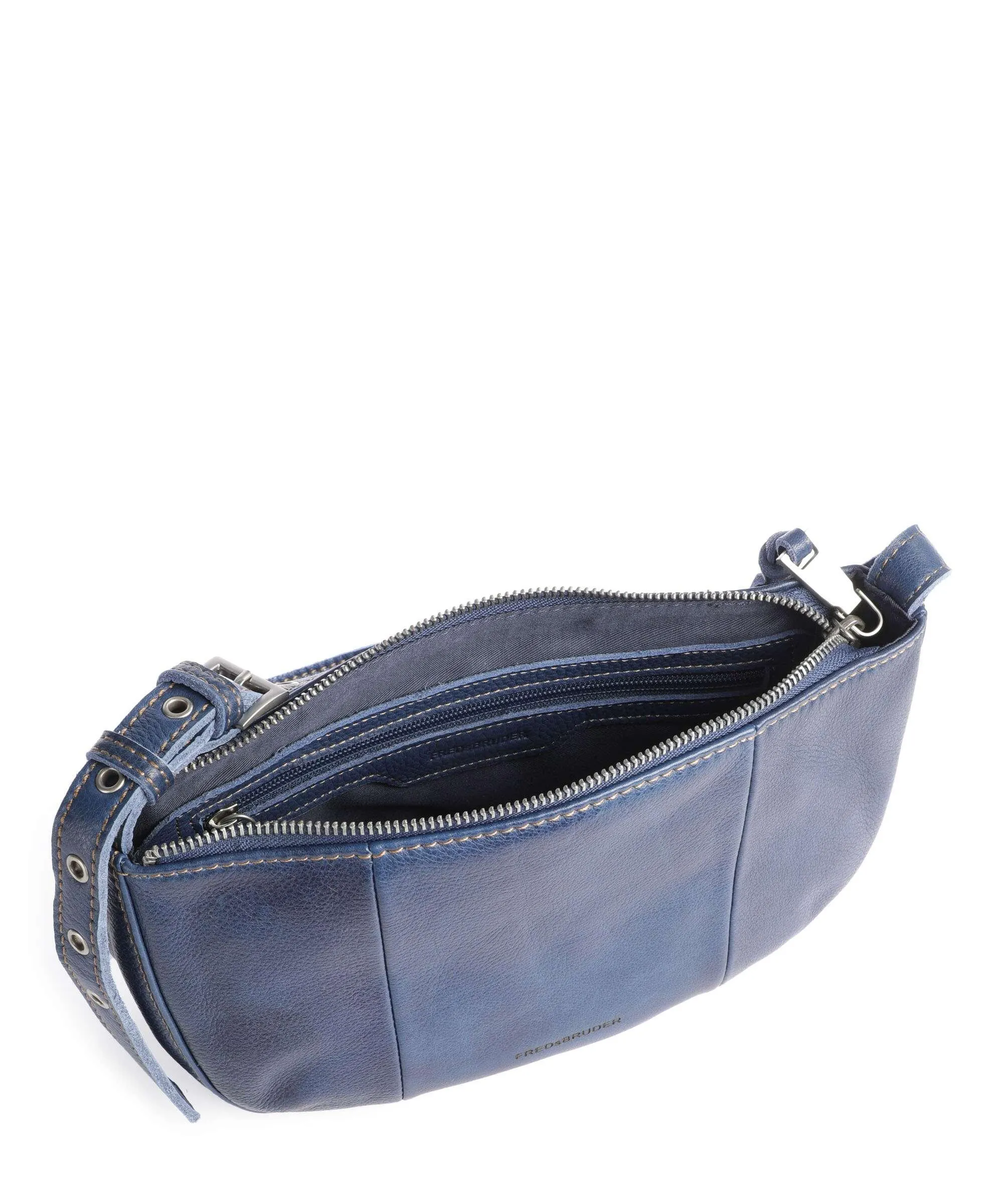  FredsBruder Mia Borsa a tracolla pelle granulata blu scuro  