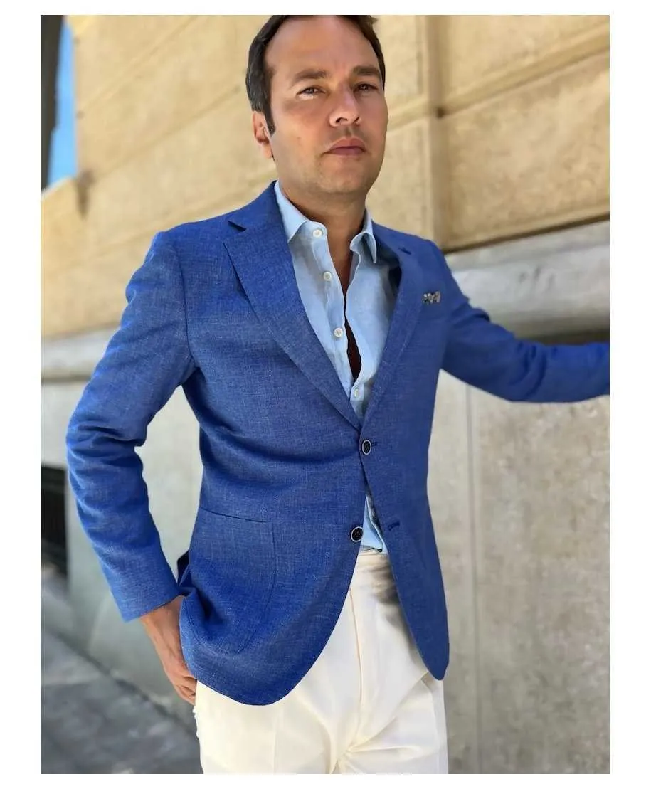 Giacca uomo blu elettrico - Made in Italy