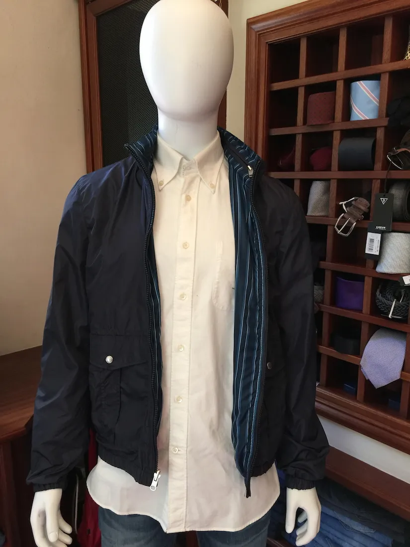 Giubbino Henry Cotton’s uomo impermeabile reversibile 414305068448