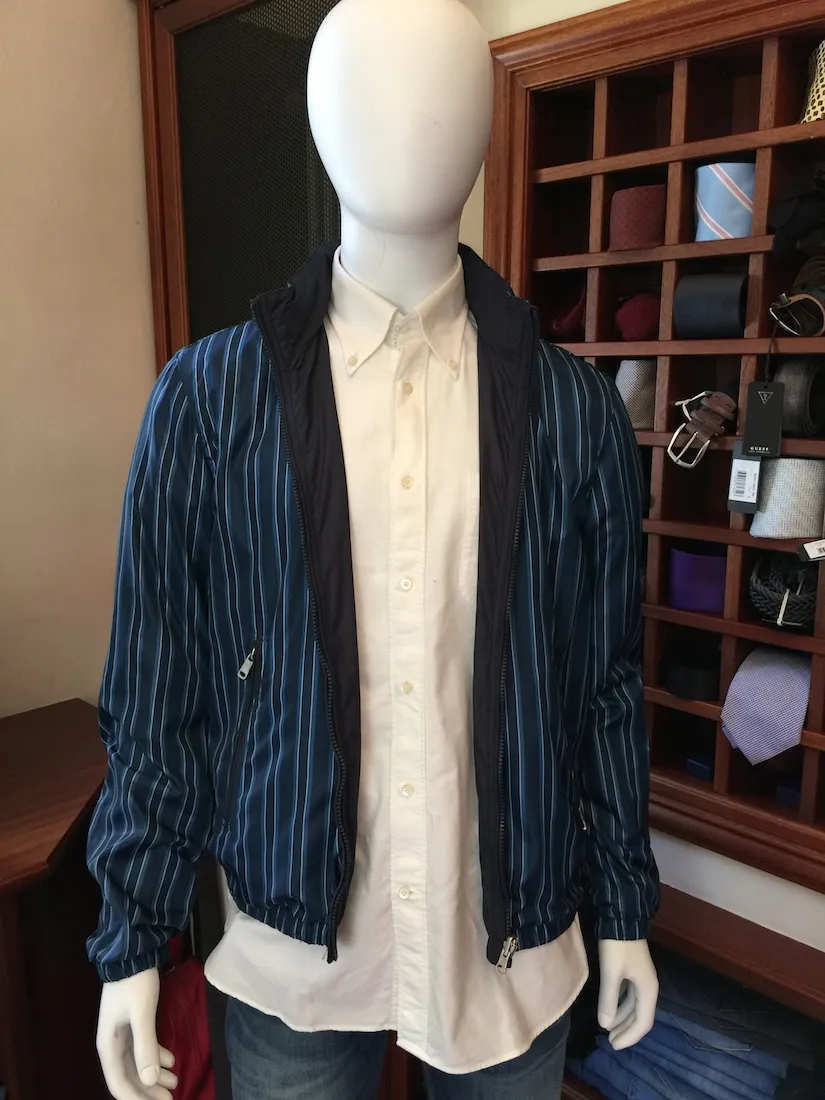Giubbino Henry Cotton’s uomo impermeabile reversibile 414305068448
