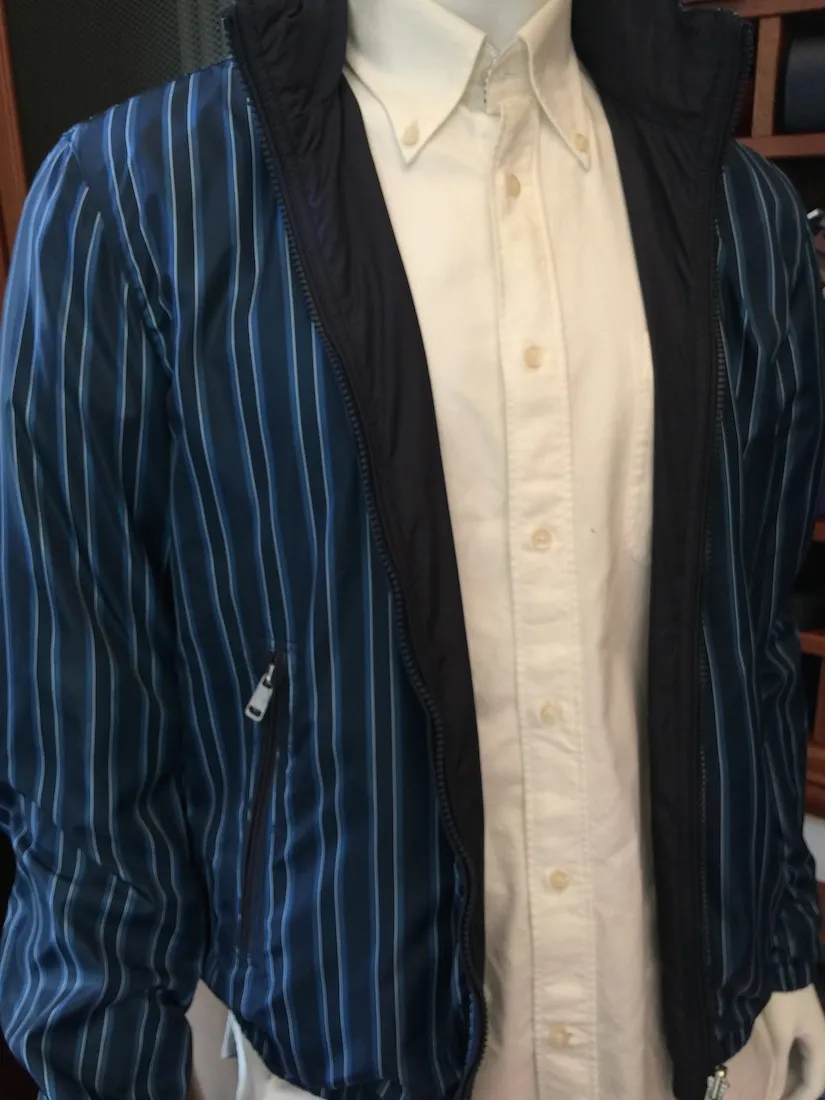 Giubbino Henry Cotton’s uomo impermeabile reversibile 414305068448
