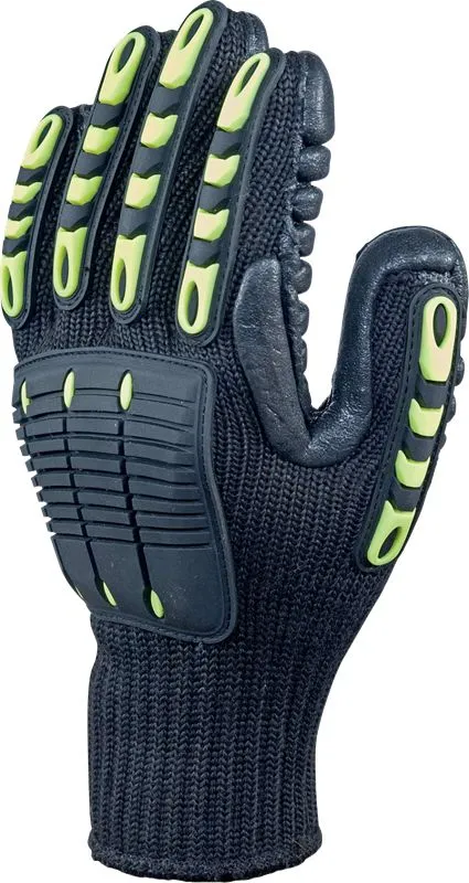 Guanti da lavoro Delta Plus VV904, Tg. 11, in Nitrile, col. Nero, giallo
