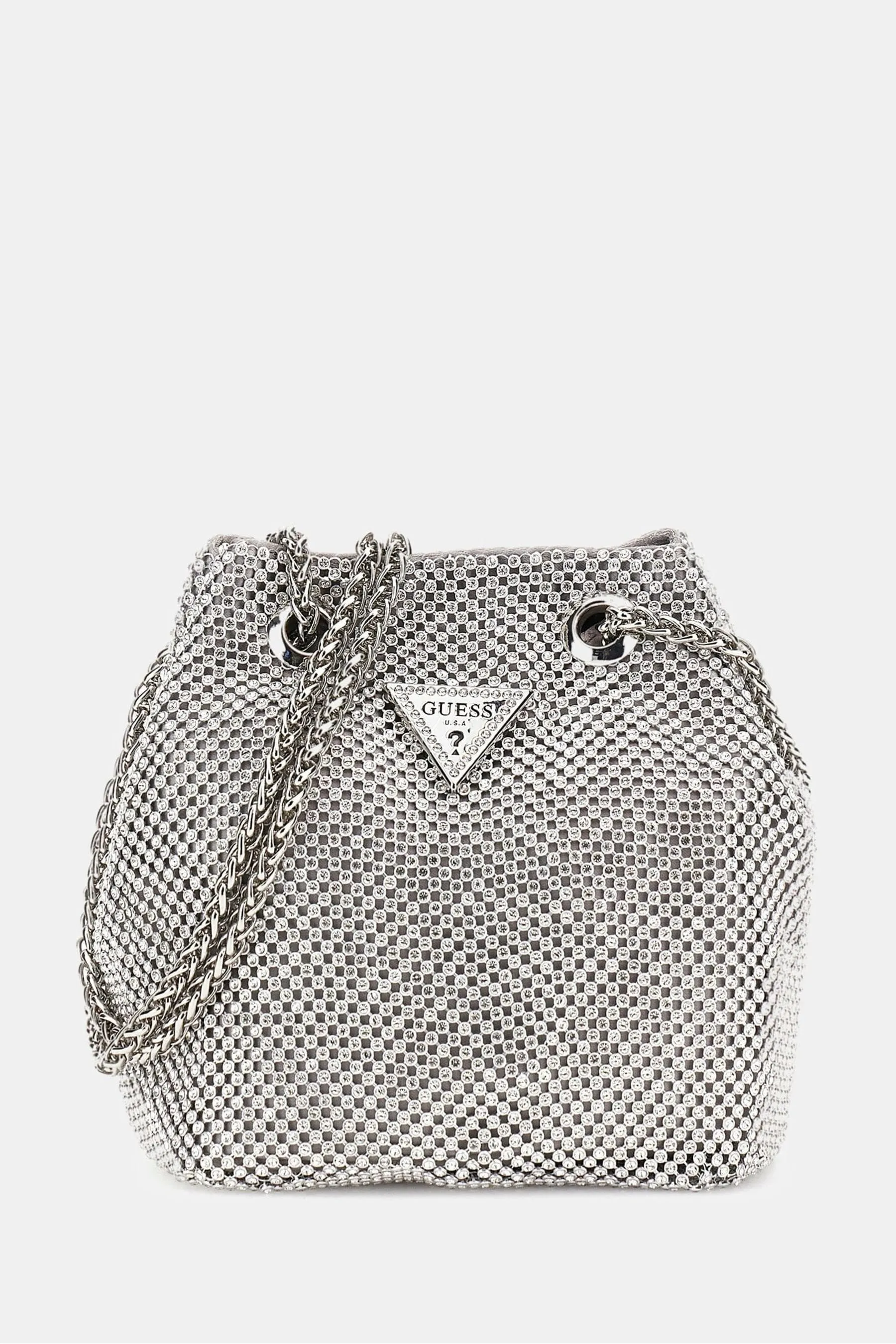 GUESS Argento - Lua - Borsa a secchiello con decorazioni