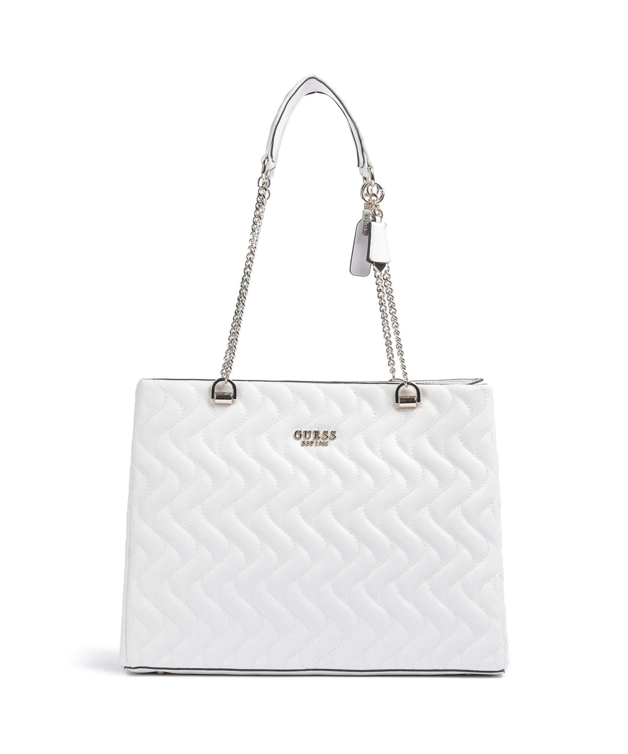  Guess Mai Eco Borsa shopper pelle sintetica bianco  