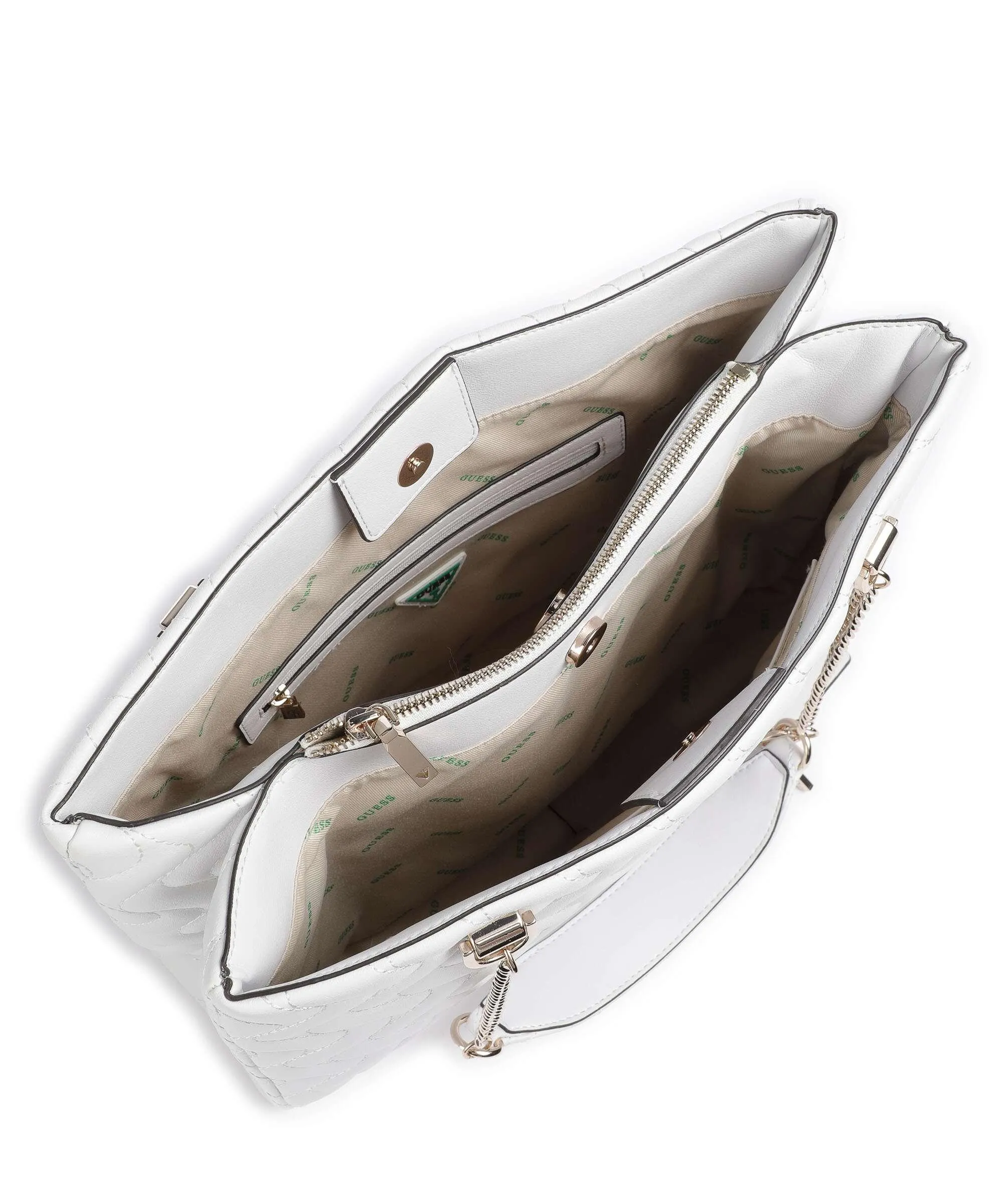  Guess Mai Eco Borsa shopper pelle sintetica bianco  