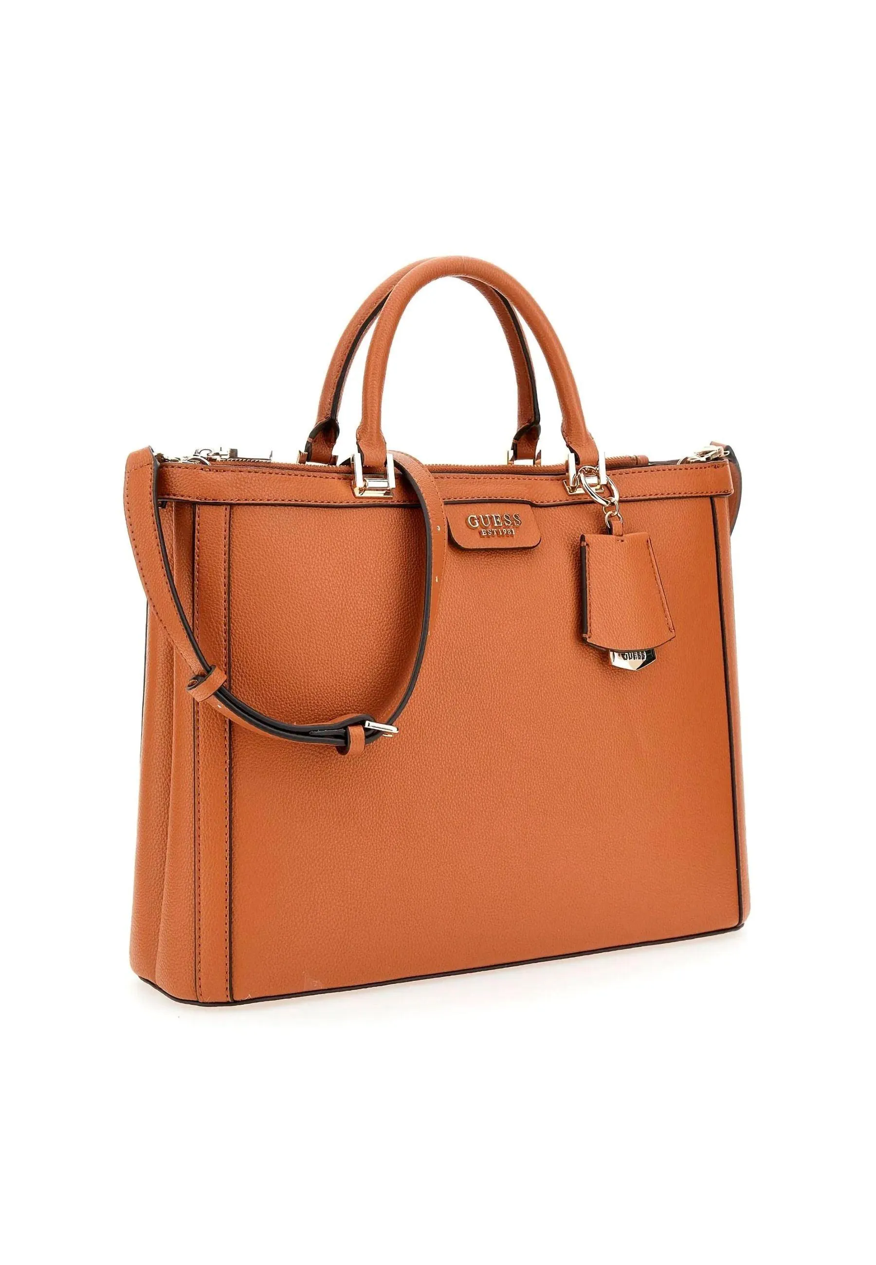GUESS Meridian Borsa Girlfriend Tote Cognac Marrone BG877823