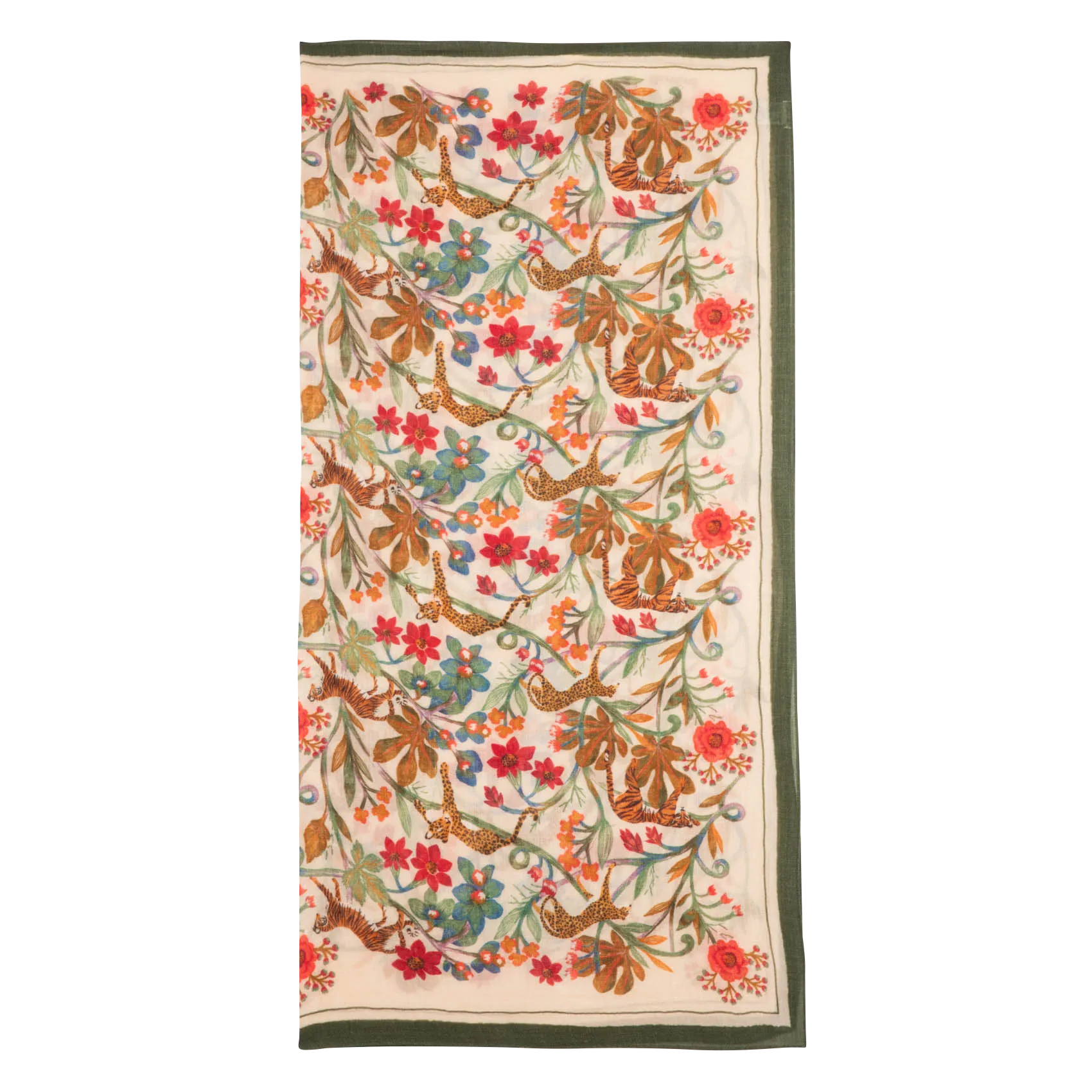 HARTFORD   WILD SQUARE - Foulard in lana con stampa Moor | Beige