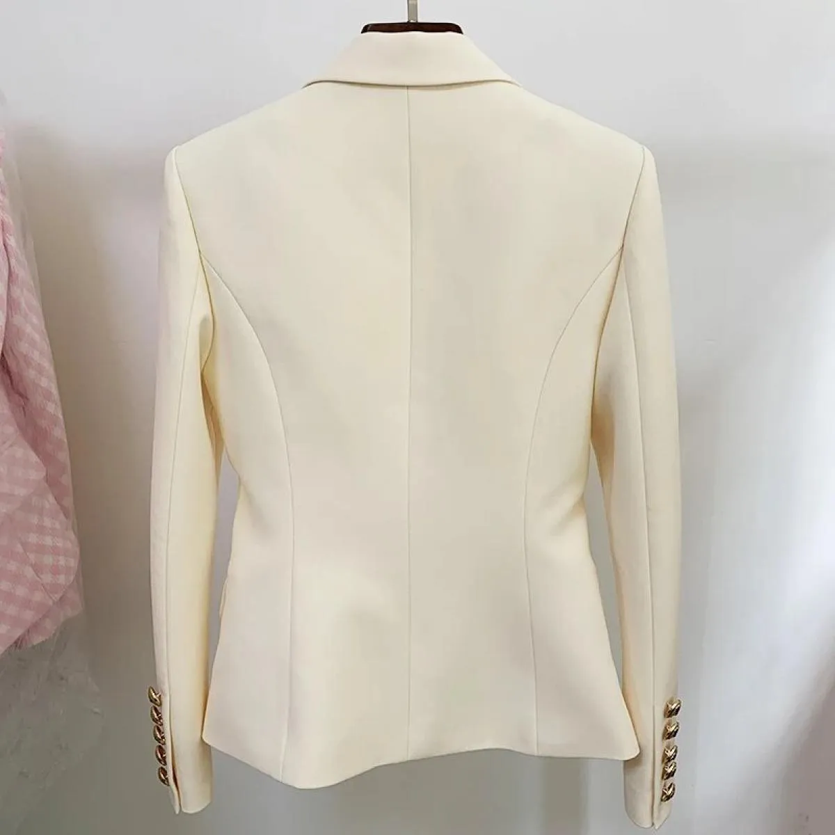 High Street Newest 2023 Giacca da donna Classic Slim Fitting Lion Bottoni Blazer doppiopetto