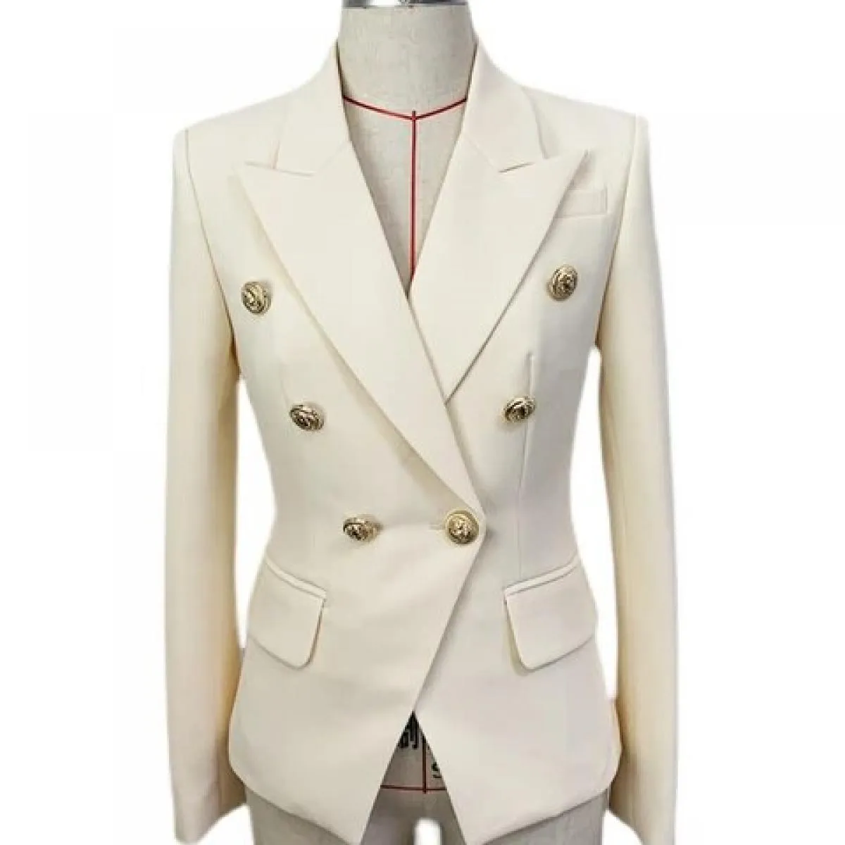 High Street Newest 2023 Giacca da donna Classic Slim Fitting Lion Bottoni Blazer doppiopetto