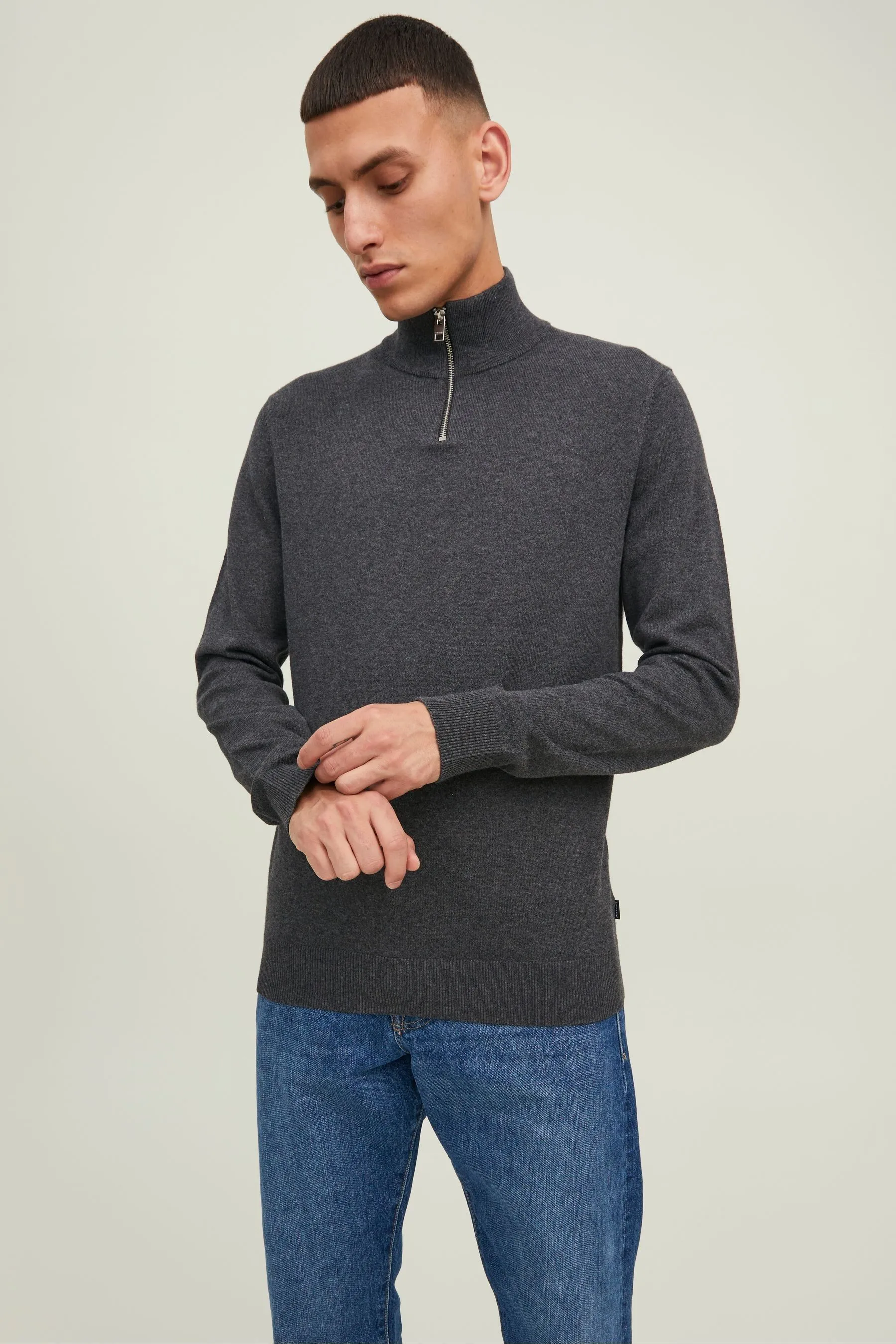 Jack & Jones 1/4 Zip Up Maglia Maglione    