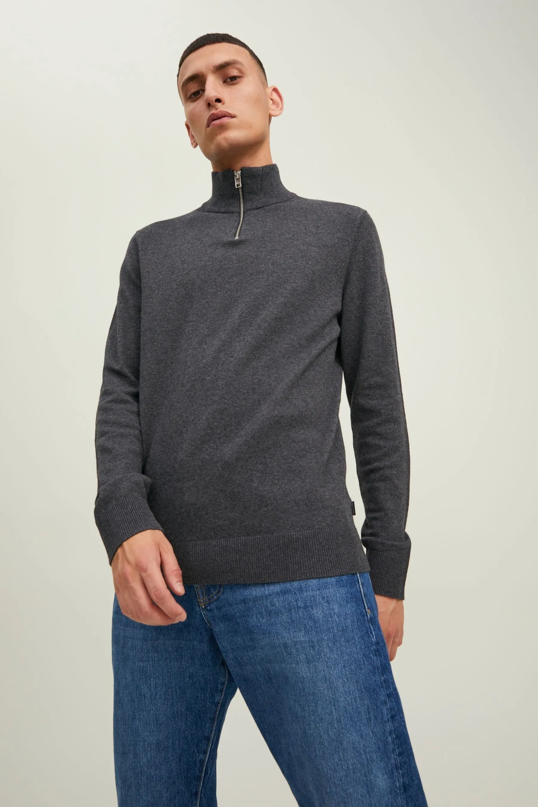 Jack & Jones 1/4 Zip Up Maglia Maglione    