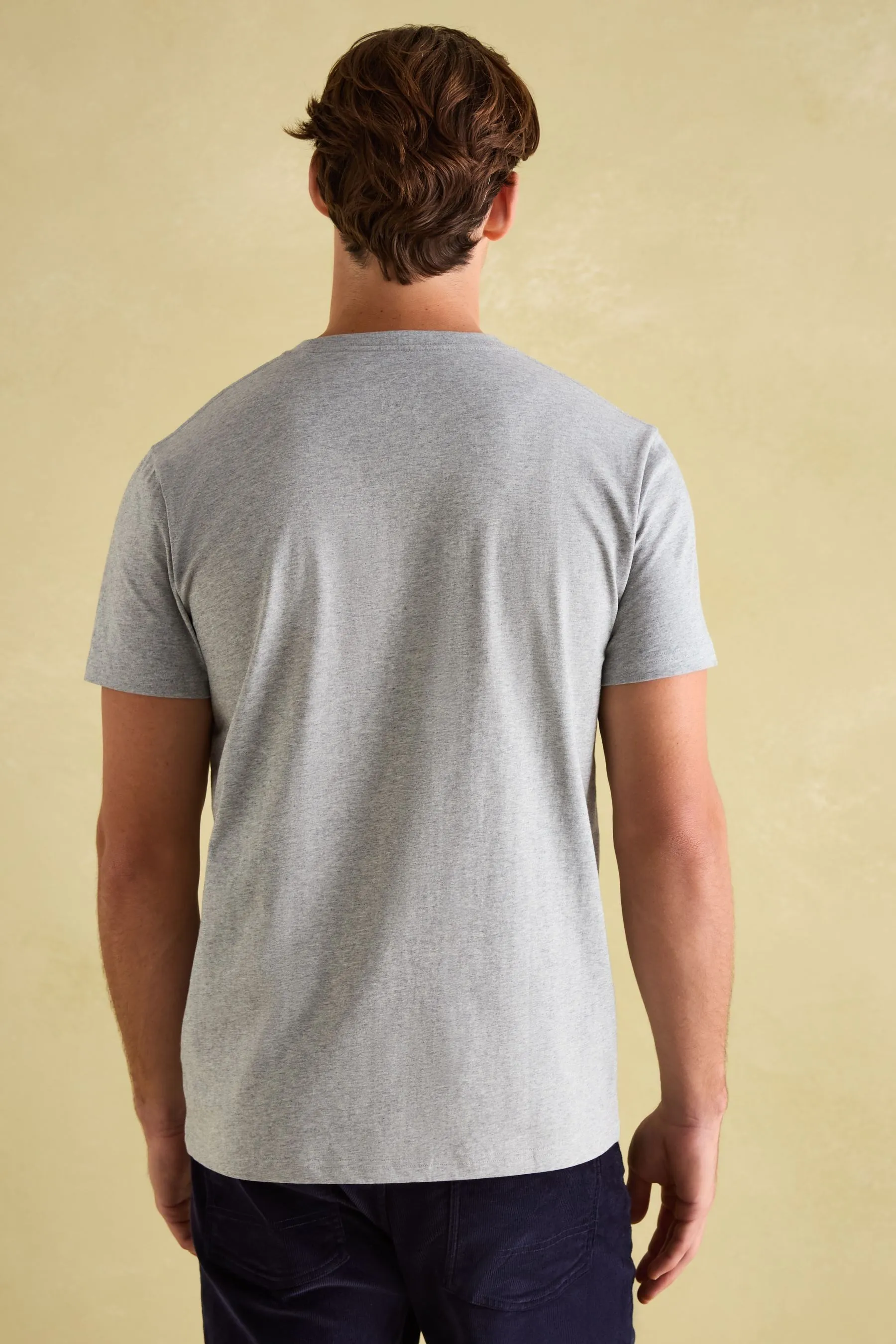 Joules Denton - T-shirt in jersey a righe Girocollo tinta unita    