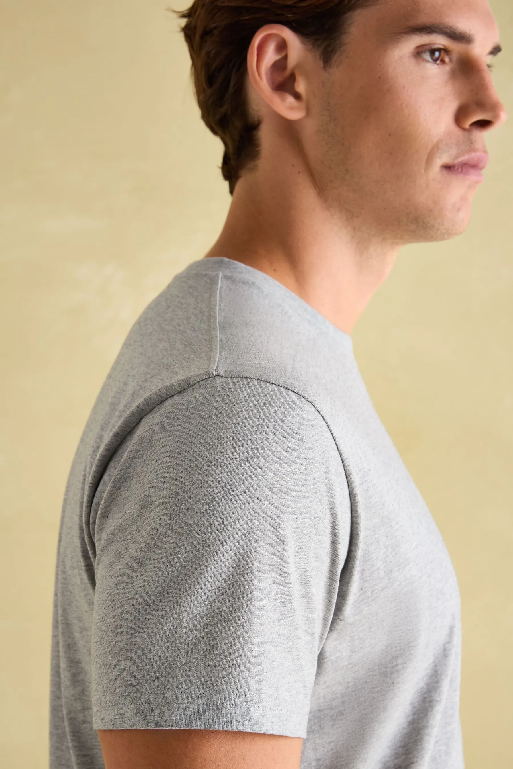 Joules Denton - T-shirt in jersey a righe Girocollo tinta unita    