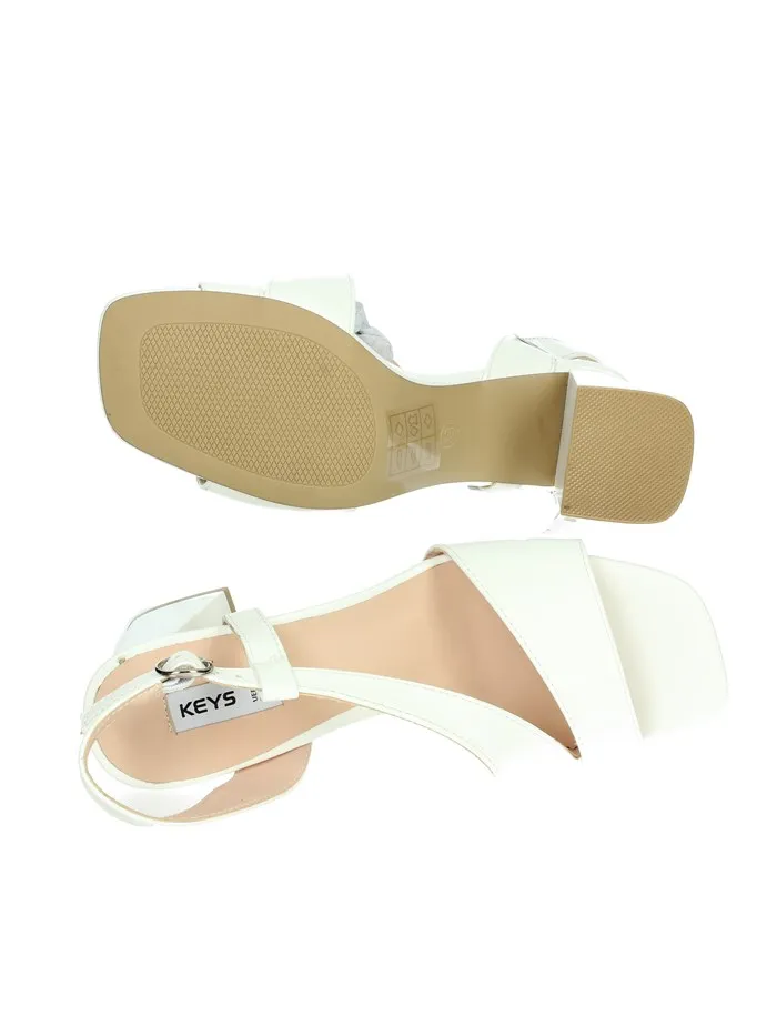 KEYS  SANDALI CON TACCO K-9620 BIANCO