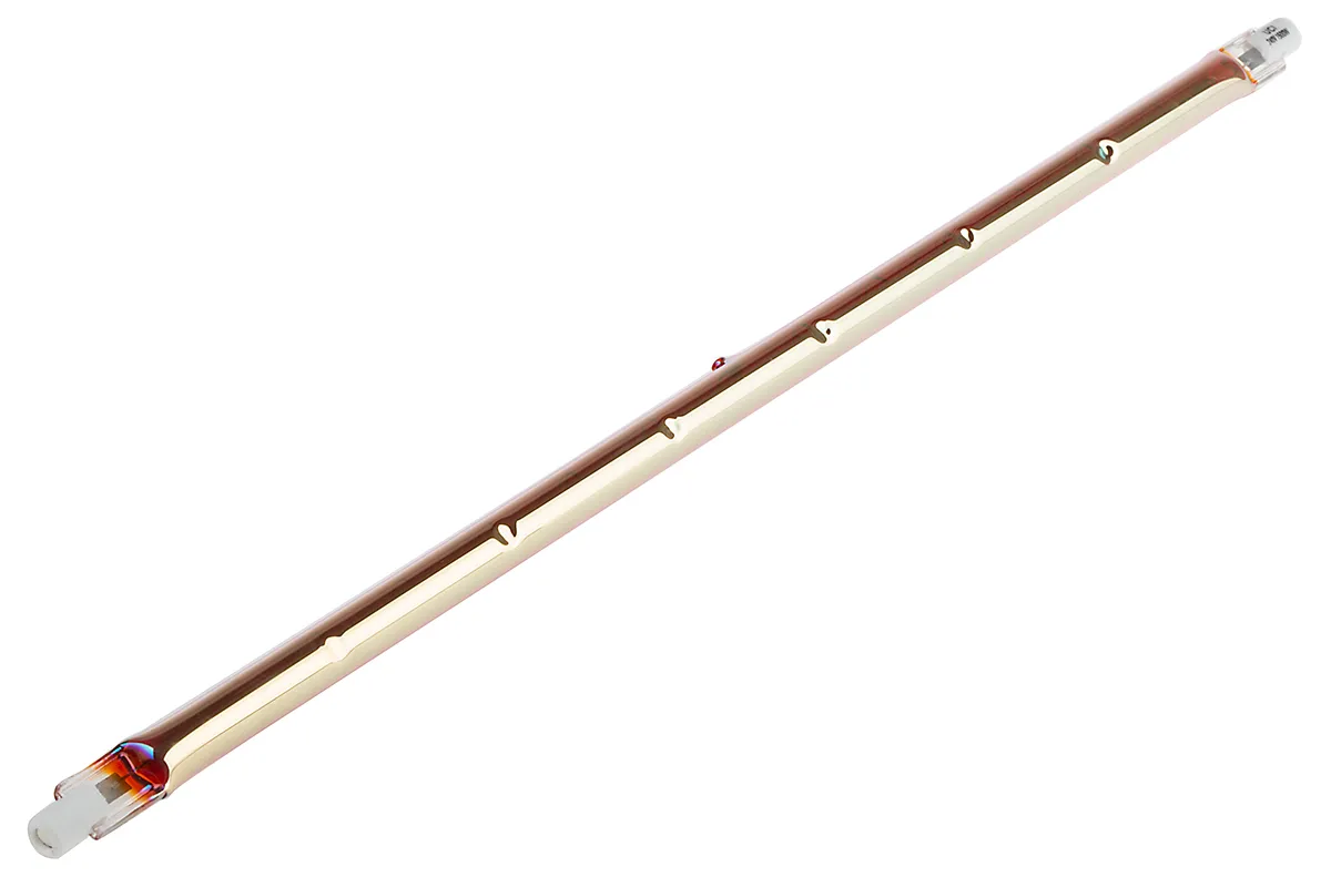 Lampada termica a infrarossi (IR) RS PRO, lunghezza 348 mm, Ø 10mm, 1500 W, 230 V, lampada dorata da 5000h, con base R7S