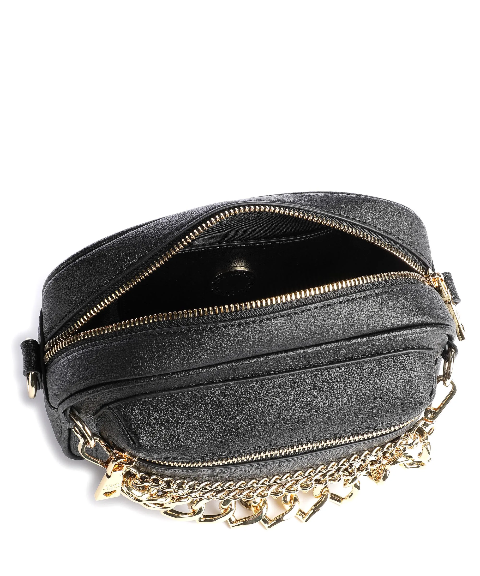  Love Moschino Charm Chains Borsa a tracolla pelle sintetica nero  