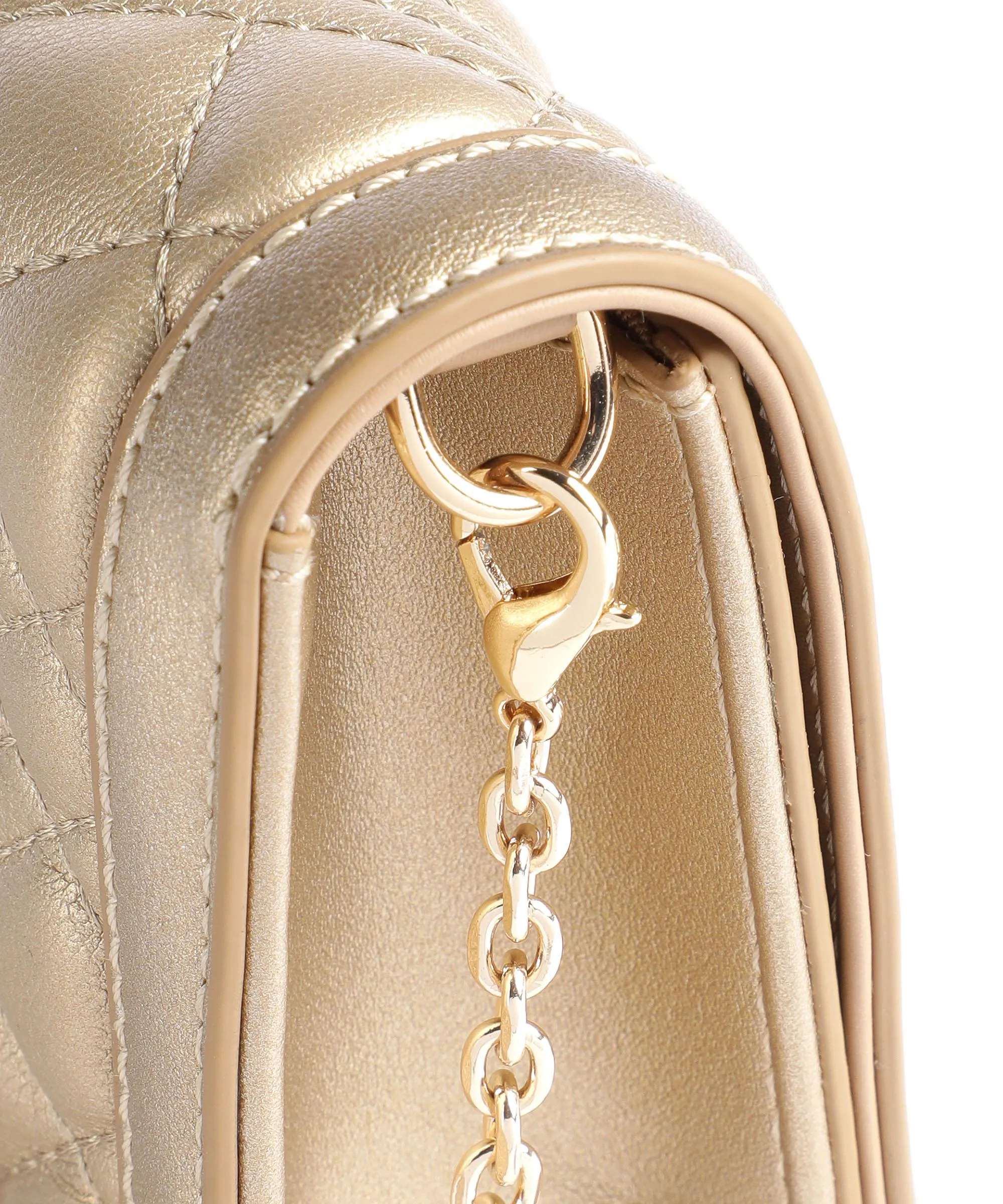  Love Moschino Quilted Borsa a tracolla pelle sintetica oro  