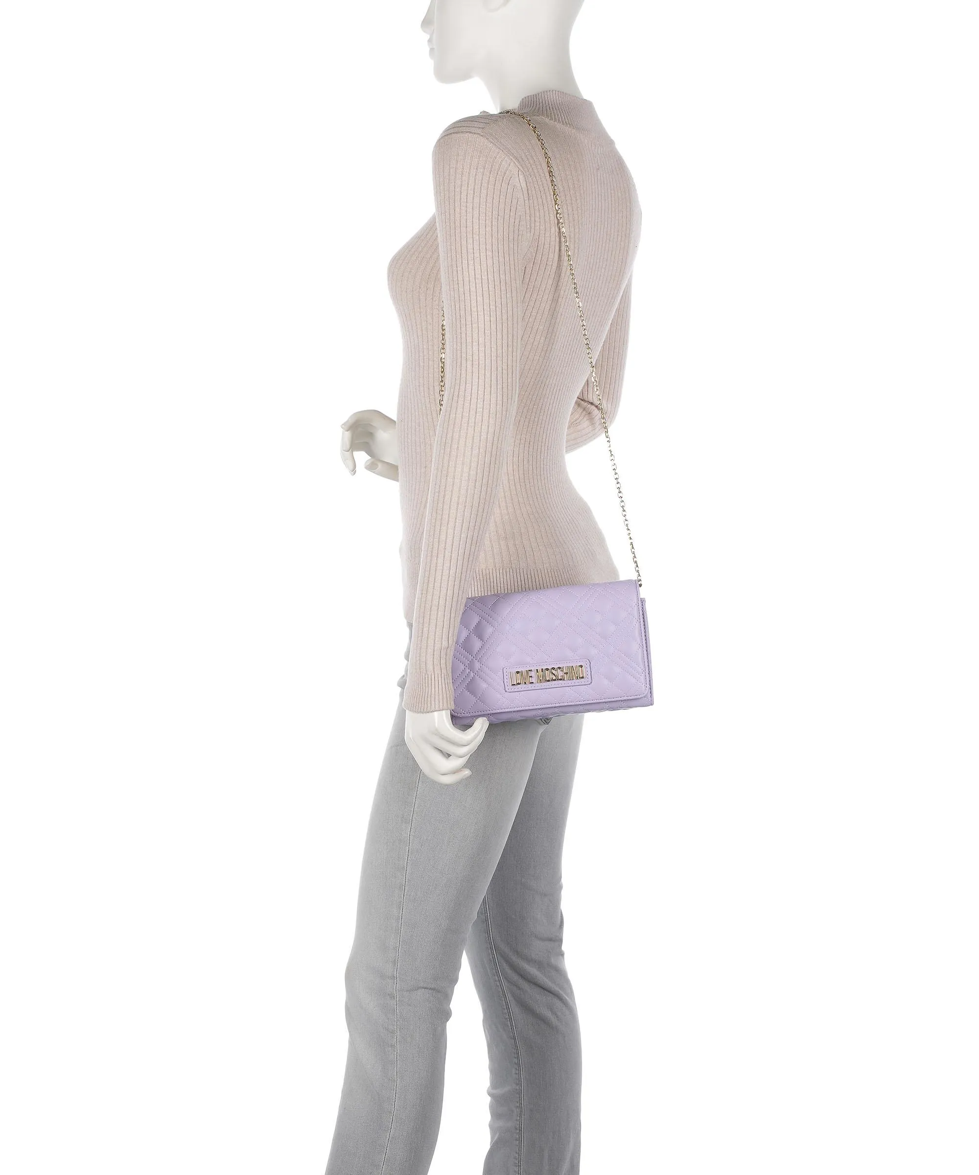  Love Moschino Smart Daily Borsa a tracolla pelle sintetica lavanda  