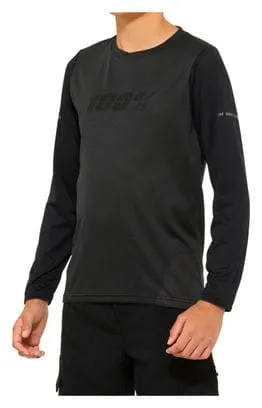 Maglia a maniche lunghe Ridecamp Kids 100% Nero / Grigio carbone