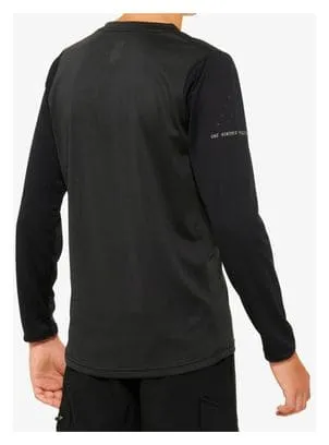 Maglia a maniche lunghe Ridecamp Kids 100% Nero / Grigio carbone