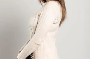 Maglia con maniche lunghe, beige